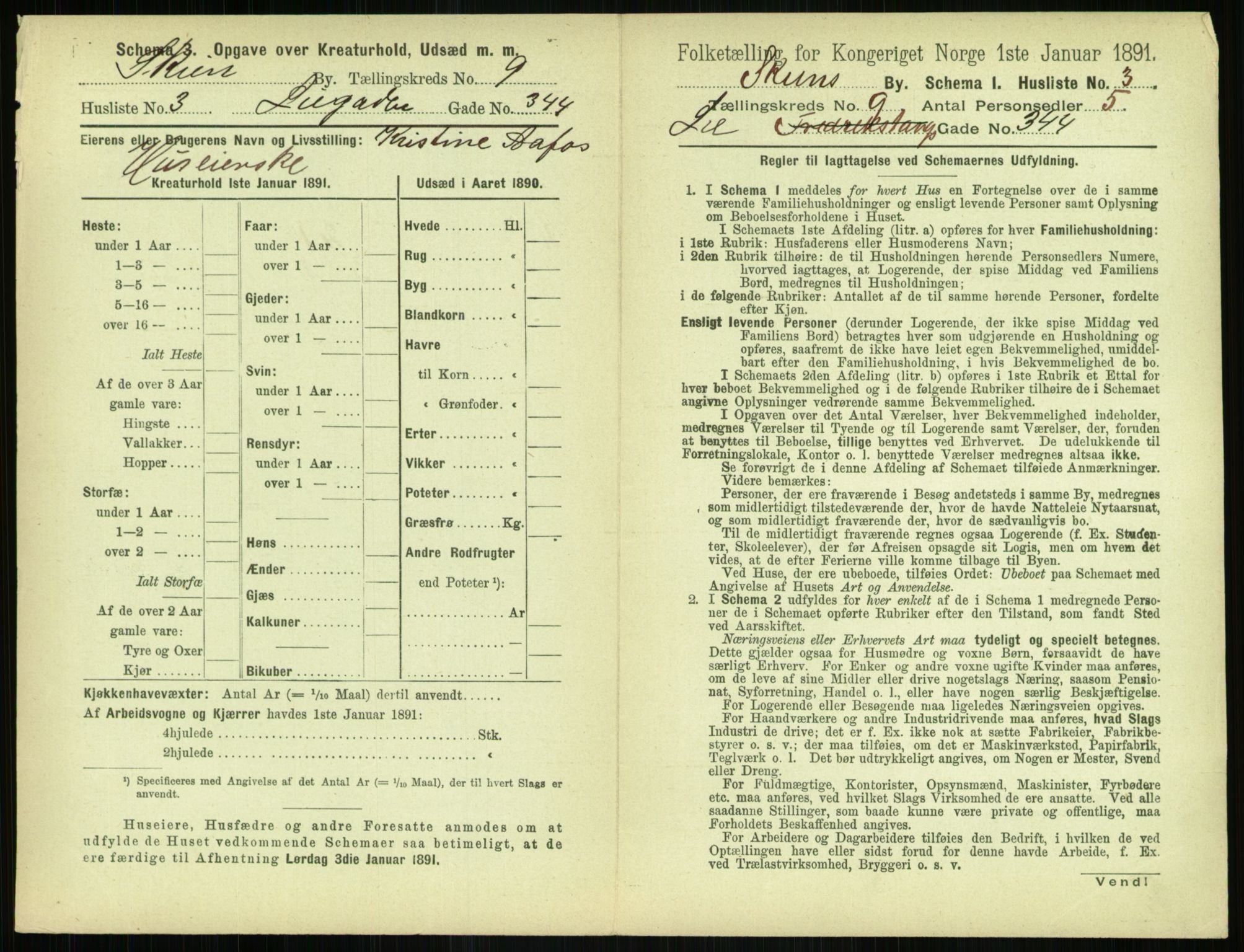 RA, 1891 census for 0806 Skien, 1891, p. 392