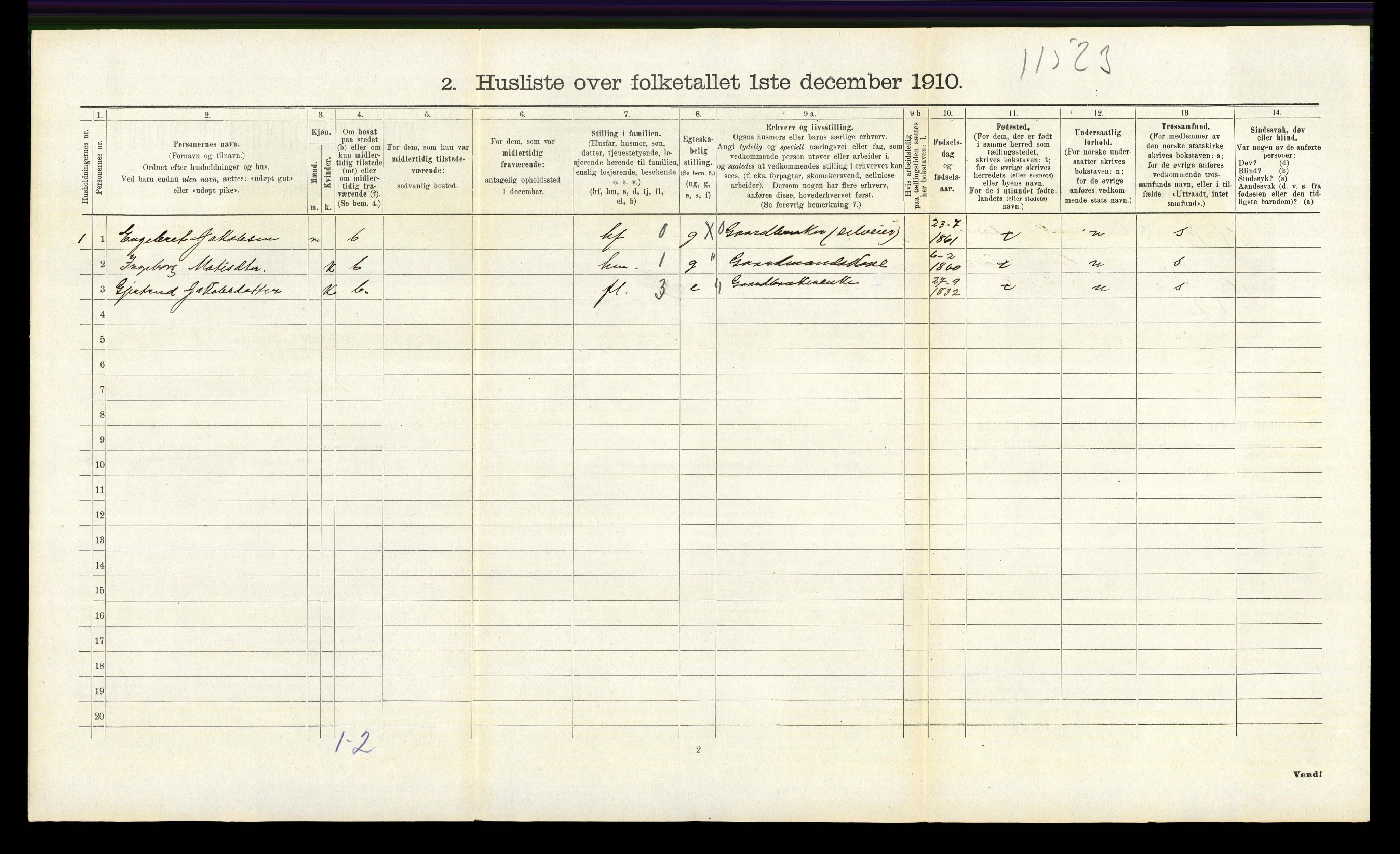 RA, 1910 census for Tolga, 1910, p. 739