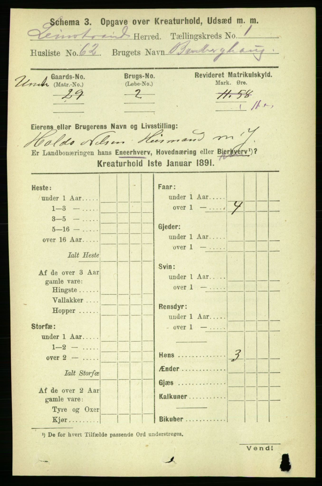 RA, 1891 census for 1654 Leinstrand, 1891, p. 1531