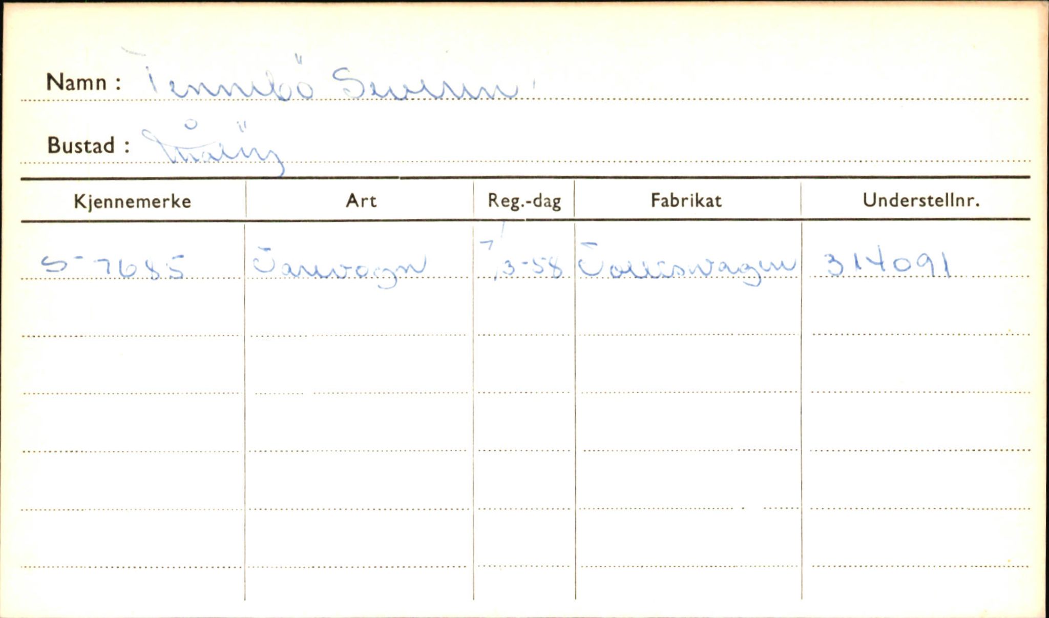 Statens vegvesen, Sogn og Fjordane vegkontor, AV/SAB-A-5301/4/F/L0002: Eigarregister Fjordane til 1.6.1961, 1930-1961, p. 164