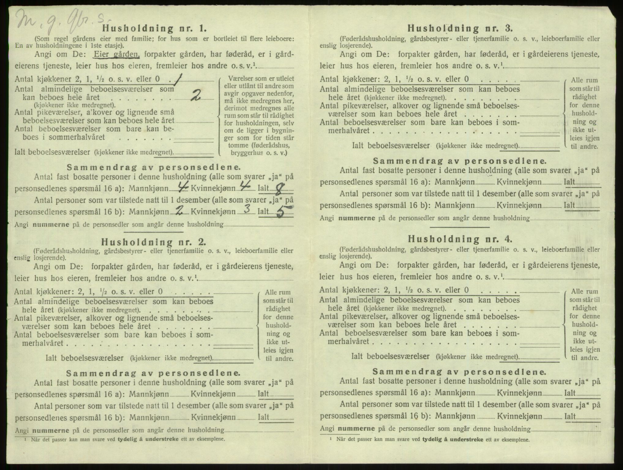 SAB, 1920 census for Lindås, 1920, p. 823