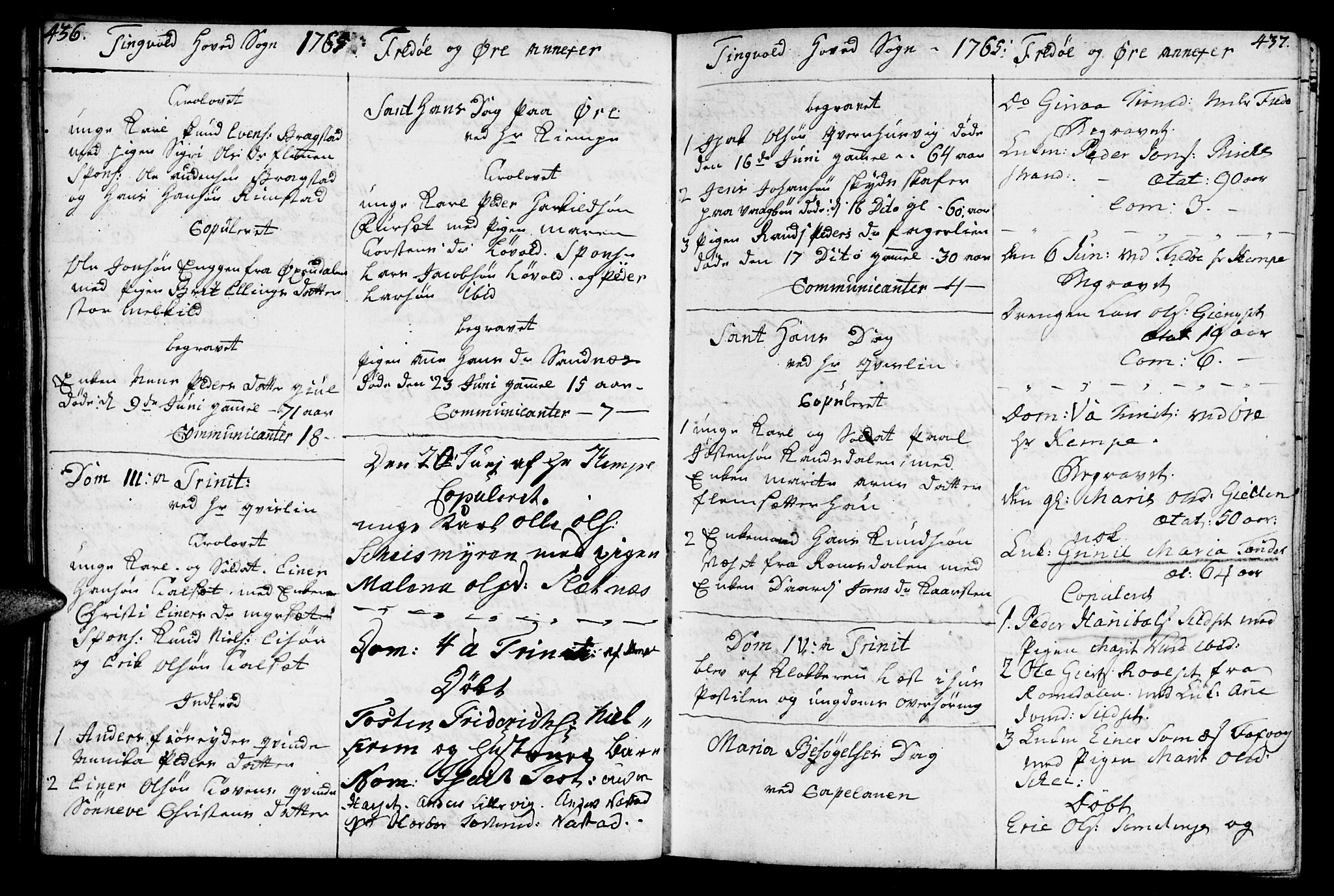 Ministerialprotokoller, klokkerbøker og fødselsregistre - Møre og Romsdal, SAT/A-1454/586/L0979: Parish register (official) no. 586A05, 1751-1776, p. 436-437