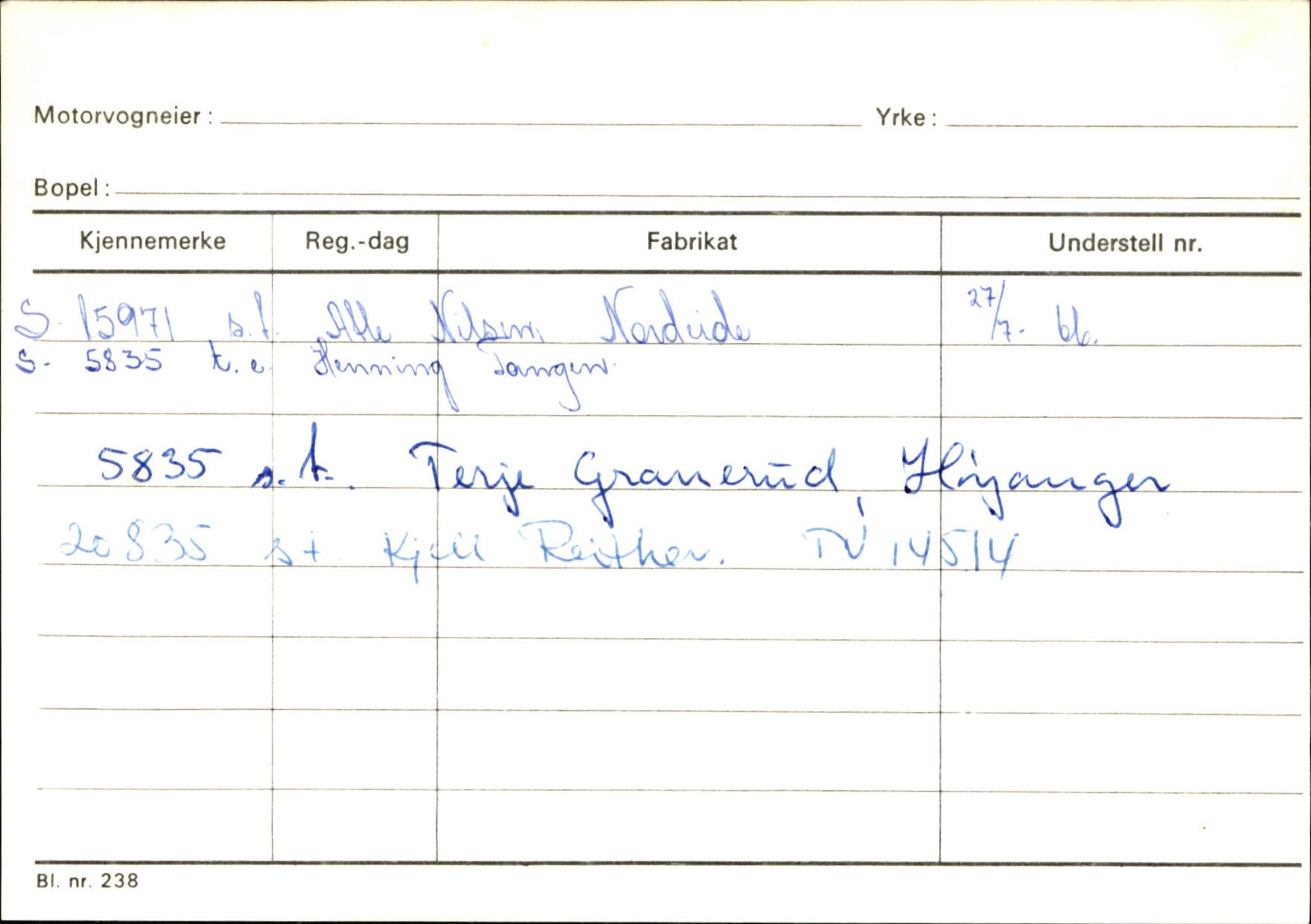 Statens vegvesen, Sogn og Fjordane vegkontor, AV/SAB-A-5301/4/F/L0130: Eigarregister Eid T-Å. Høyanger A-O, 1945-1975, p. 2195