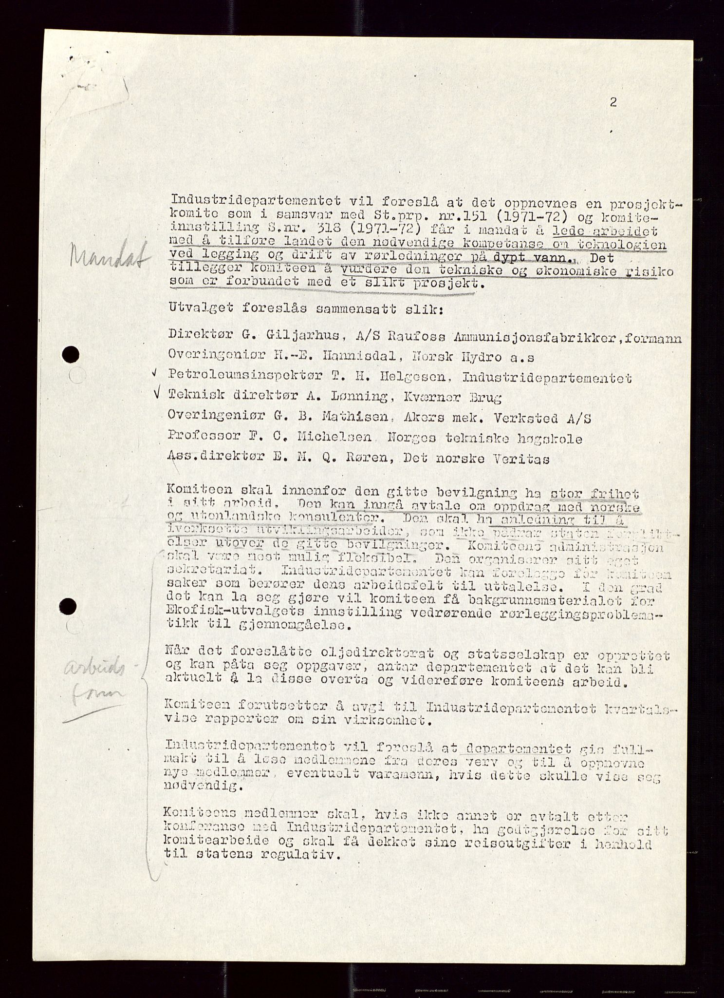 Industridepartementet, Oljekontoret, AV/SAST-A-101348/Di/L0002: DWP, måneds- kvartals- halvårs- og årsrapporter, økonomi, personell, div., 1972-1974, p. 106