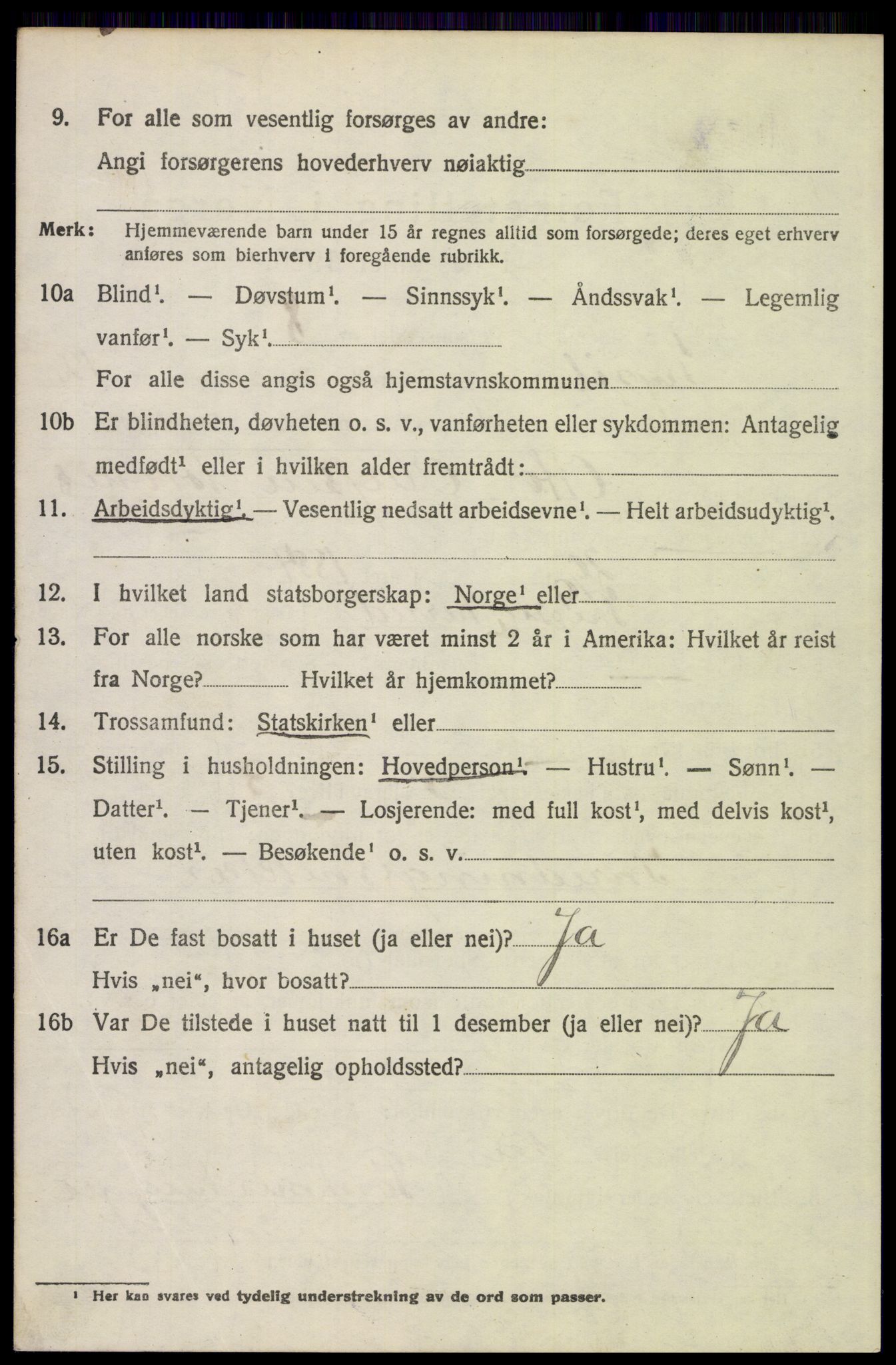 SAH, 1920 census for Trysil, 1920, p. 7124