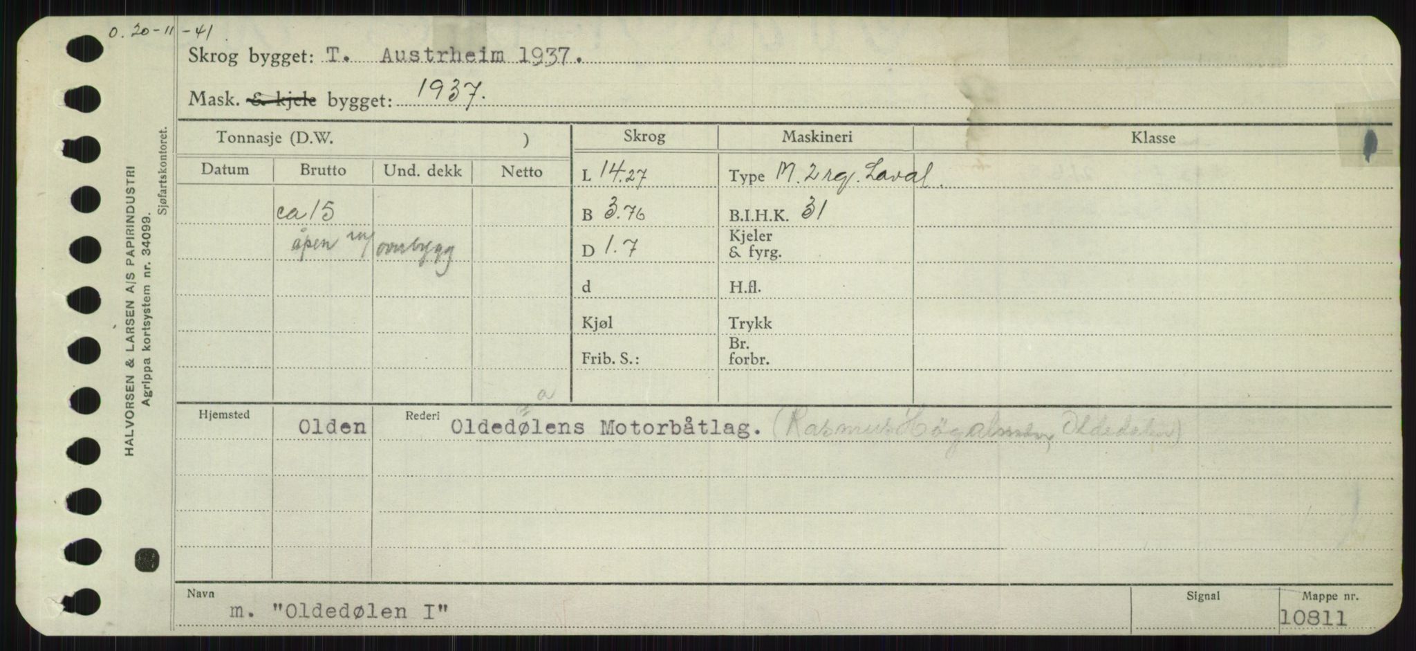 Sjøfartsdirektoratet med forløpere, Skipsmålingen, AV/RA-S-1627/H/Ha/L0004/0002: Fartøy, Mas-R / Fartøy, Odin-R, p. 39