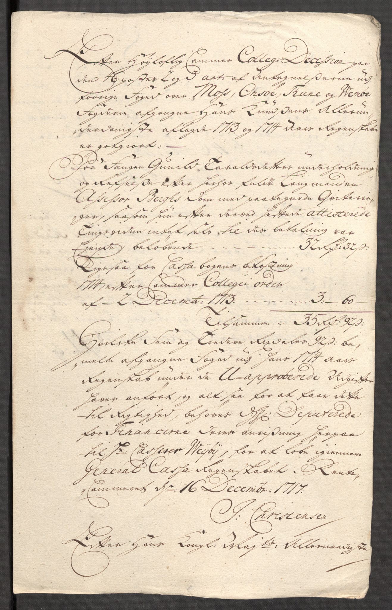 Rentekammeret inntil 1814, Reviderte regnskaper, Fogderegnskap, AV/RA-EA-4092/R04/L0139: Fogderegnskap Moss, Onsøy, Tune, Veme og Åbygge, 1714, p. 345