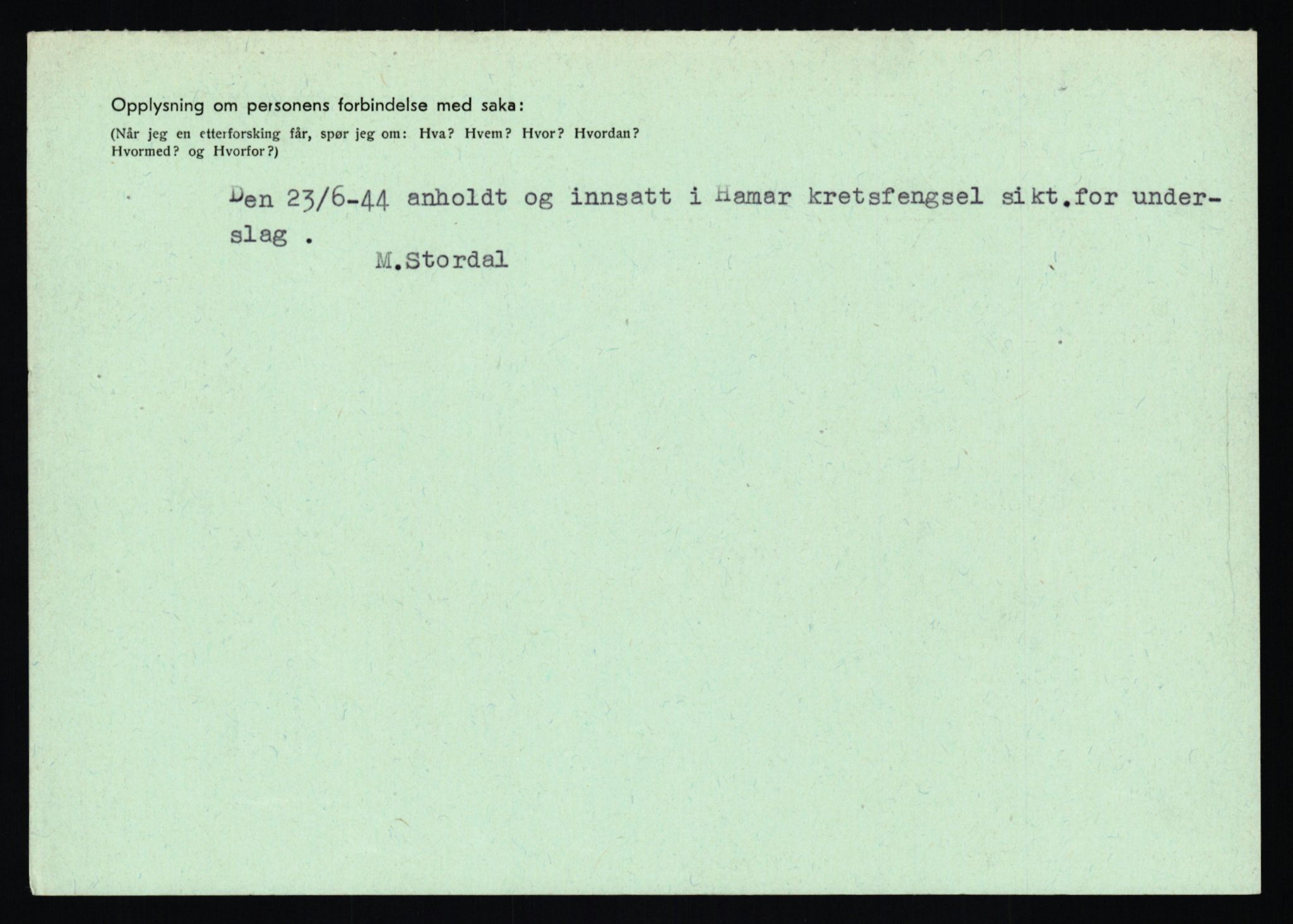 Statspolitiet - Hovedkontoret / Osloavdelingen, AV/RA-S-1329/C/Ca/L0010: Lind - Moksnes, 1943-1945, p. 3434