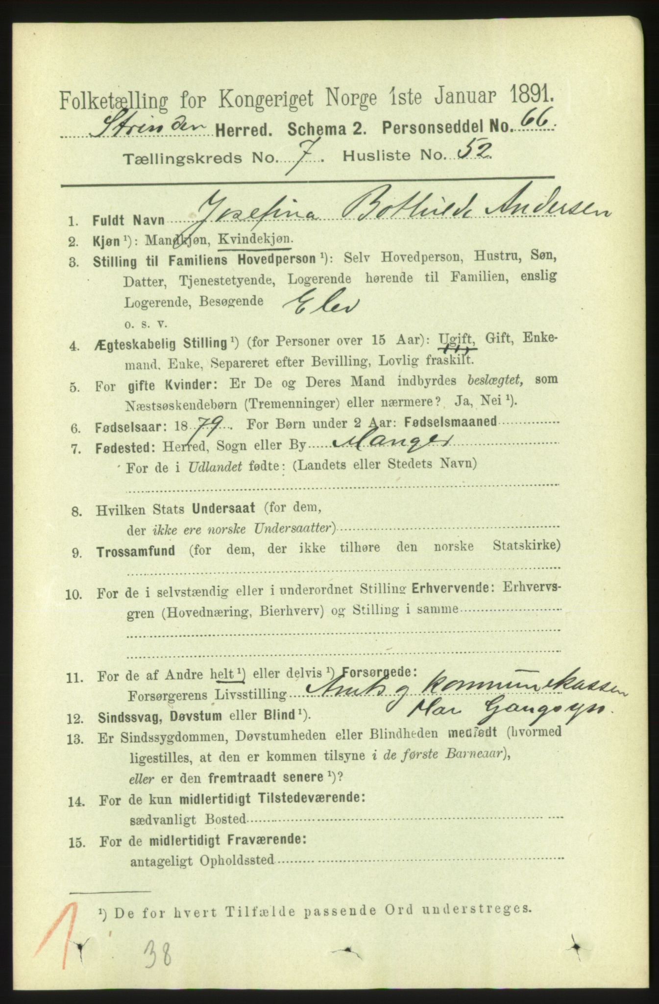 RA, 1891 census for 1660 Strinda, 1891, p. 6661