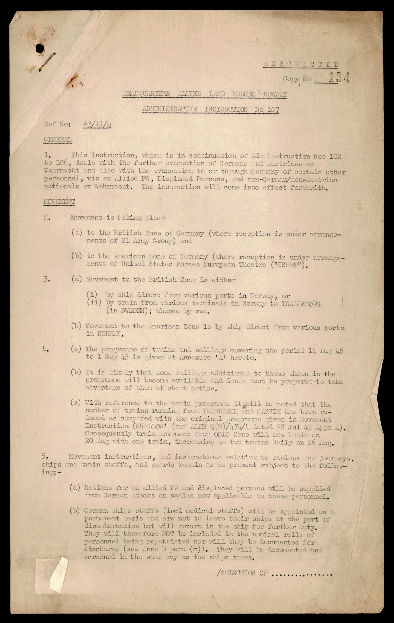 Forsvarets Overkommando. 2 kontor. Arkiv 11.4. Spredte tyske arkivsaker, AV/RA-RAFA-7031/D/Dar/Darc/L0015: FO.II, 1945-1946, p. 3