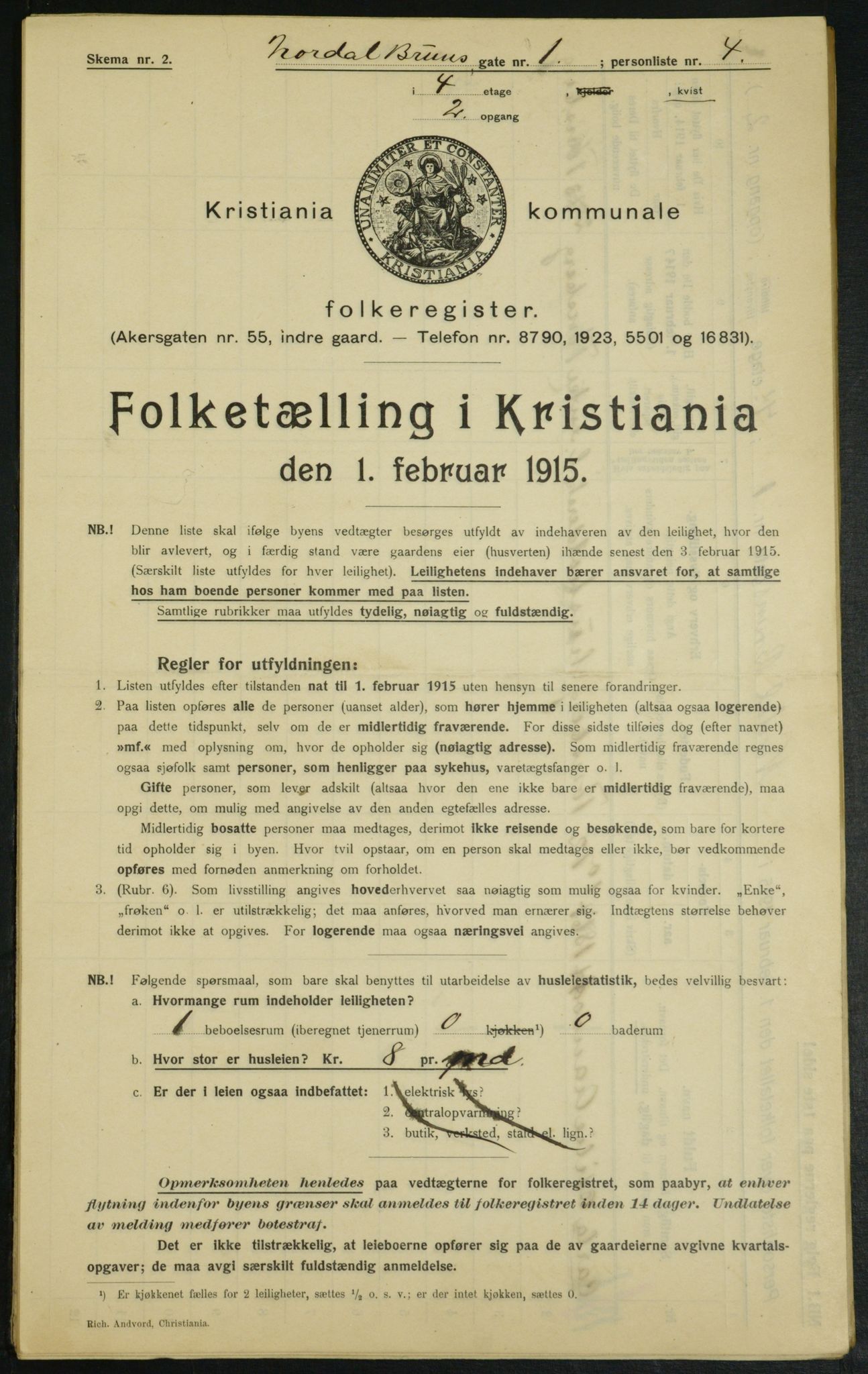 OBA, Municipal Census 1915 for Kristiania, 1915, p. 71553