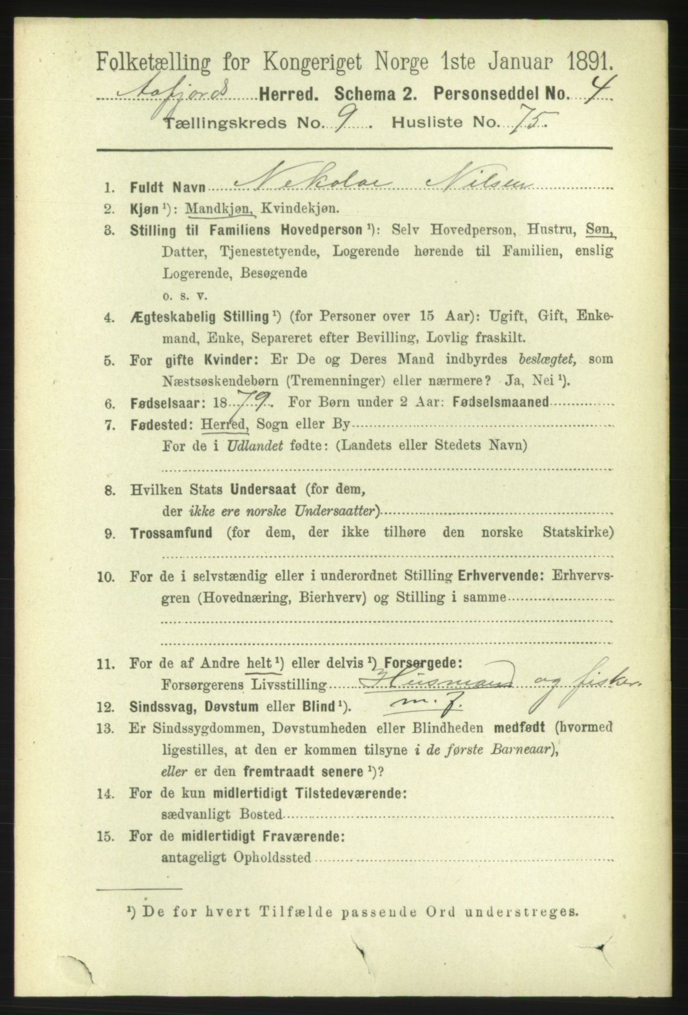 RA, 1891 census for 1630 Åfjord, 1891, p. 2911