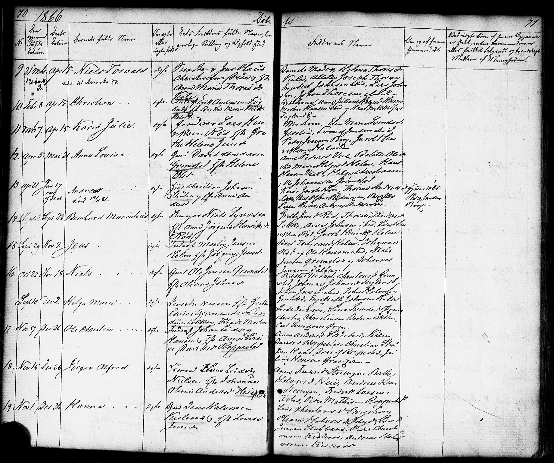 Borge prestekontor Kirkebøker, AV/SAO-A-10903/F/Fb/L0002: Parish register (official) no. II 2, 1853-1877, p. 70-71