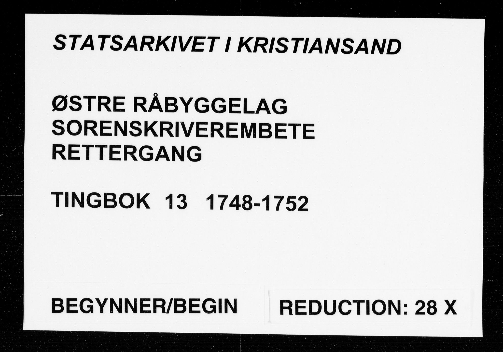 Østre Råbyggelag sorenskriveri, AV/SAK-1221-0016/F/Fa/L0014: Tingbok nr 13, 1748-1752