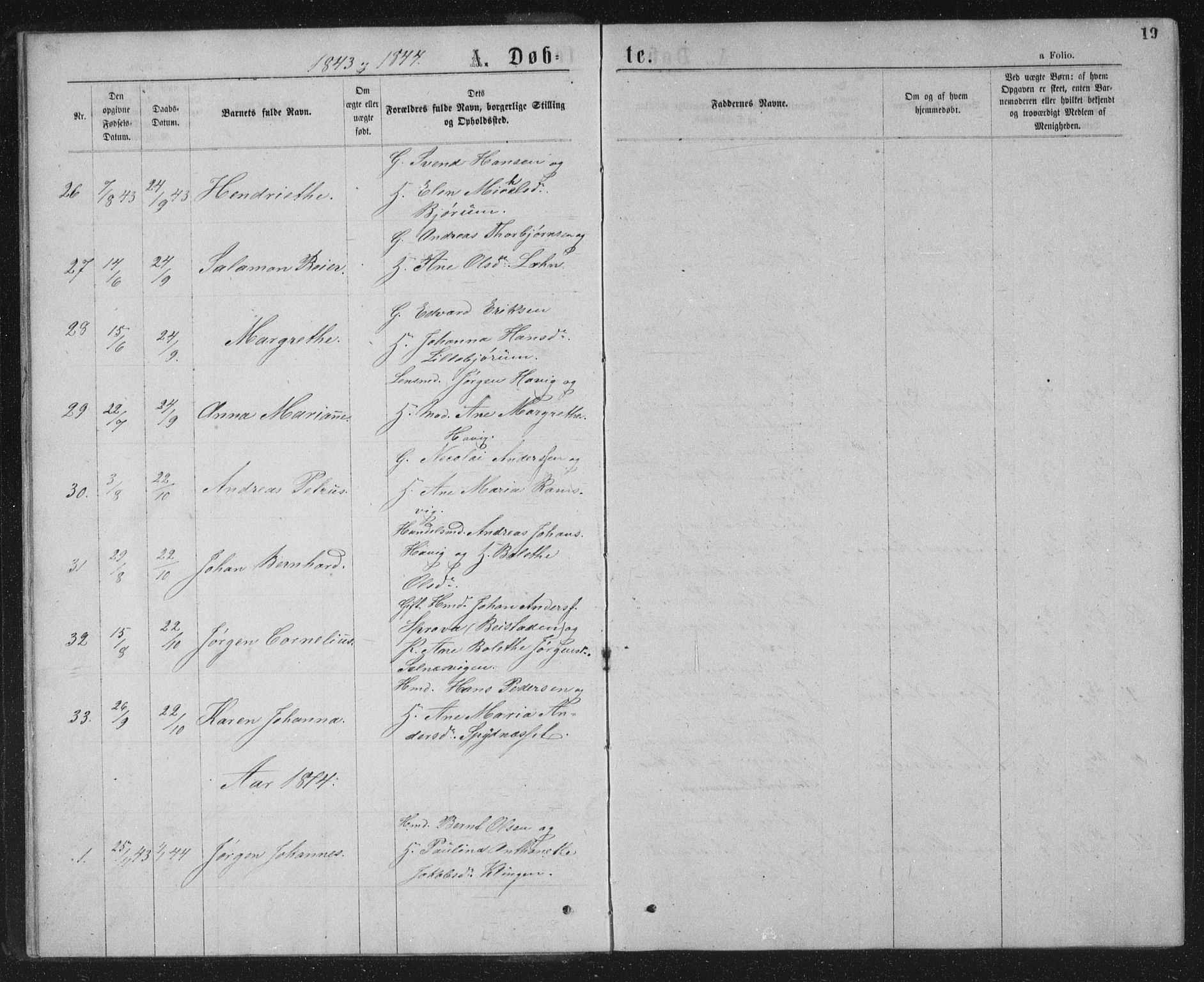 Ministerialprotokoller, klokkerbøker og fødselsregistre - Nord-Trøndelag, SAT/A-1458/768/L0566: Parish register (official) no. 768A01, 1836-1865, p. 19
