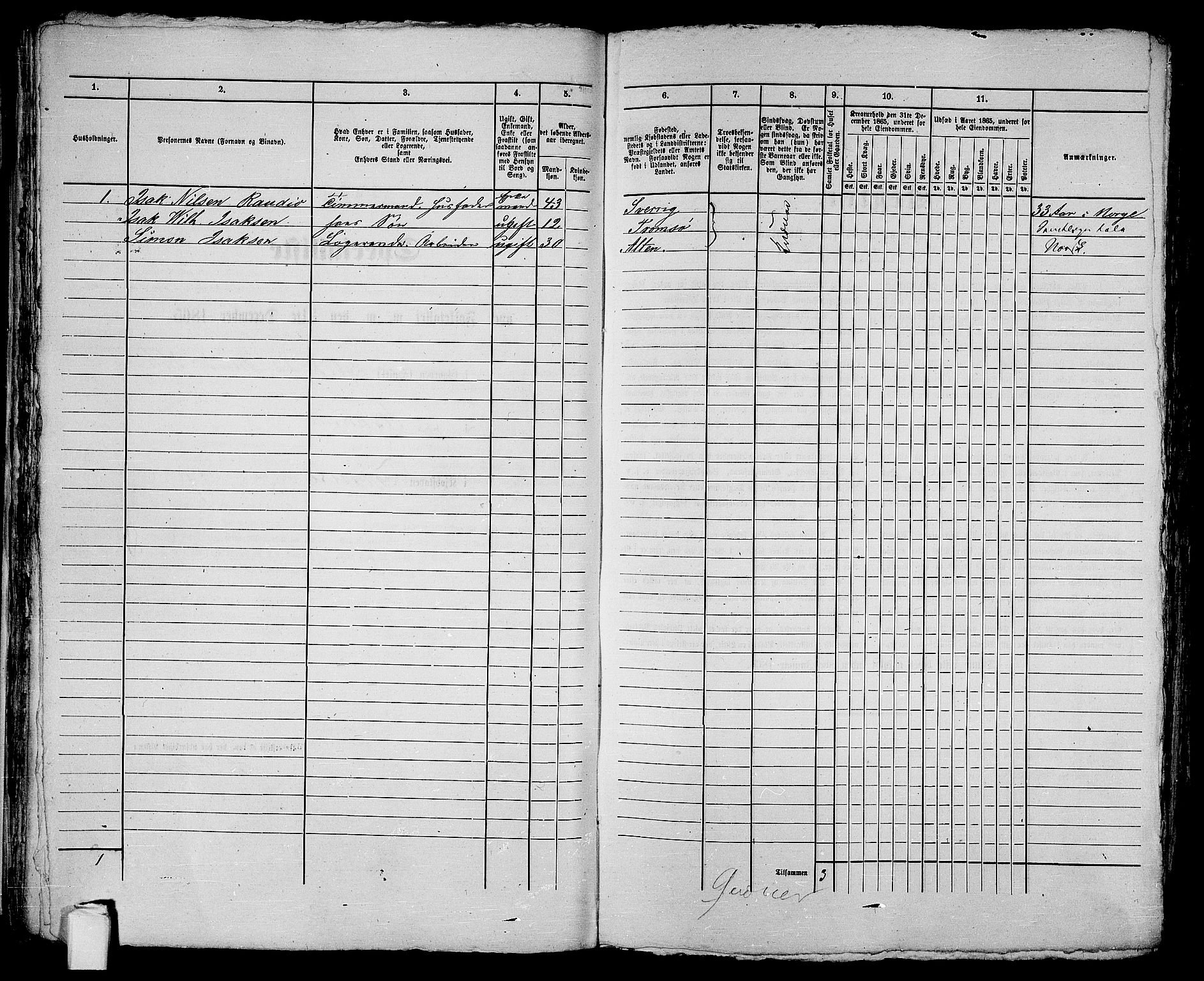 RA, 1865 census for Tromsø, 1865, p. 49