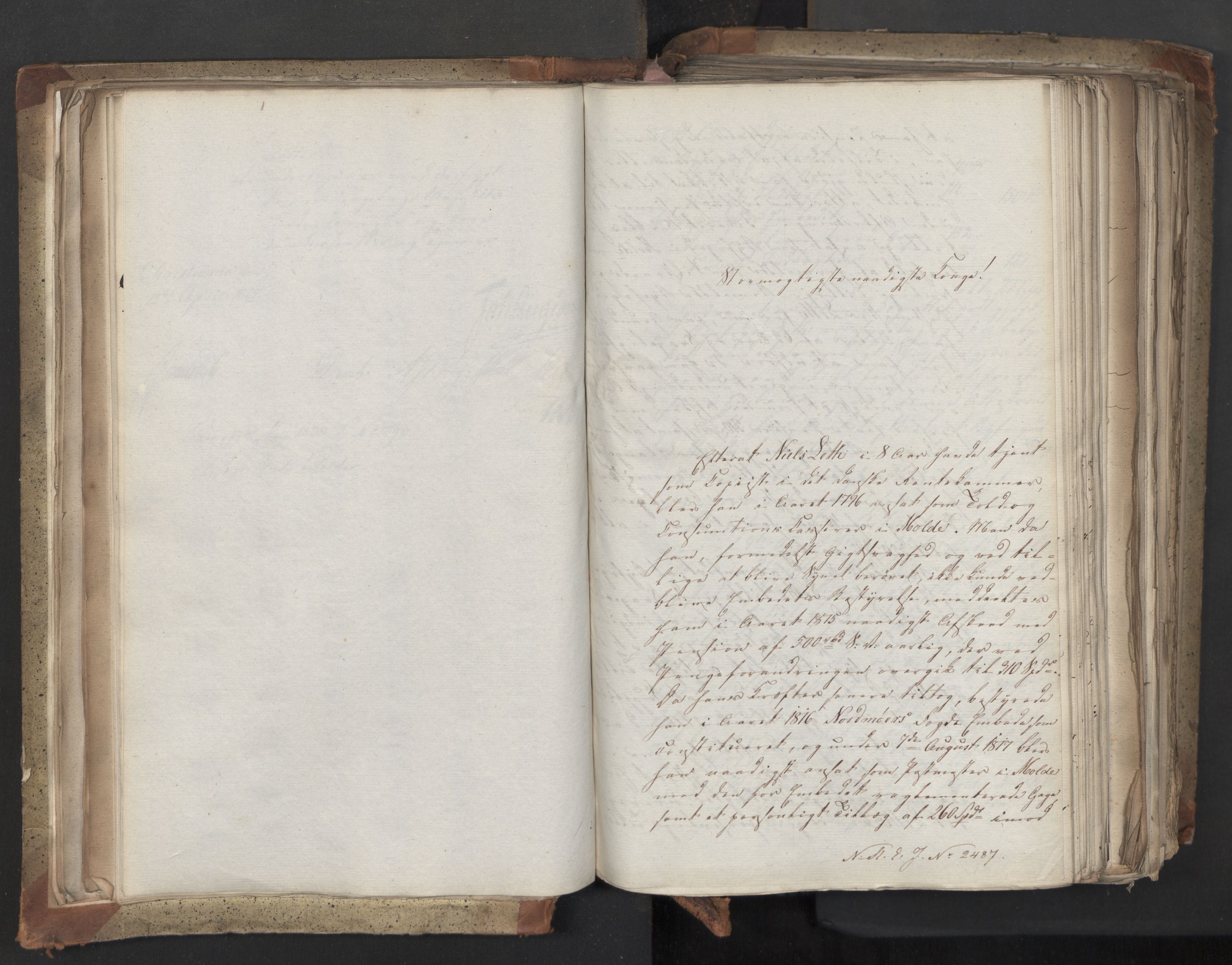 Statsrådsavdelingen i Stockholm, AV/RA-S-1003/D/Da/L0042: Regjeringsinnstillinger nr. 2467-2705, 1825, p. 58