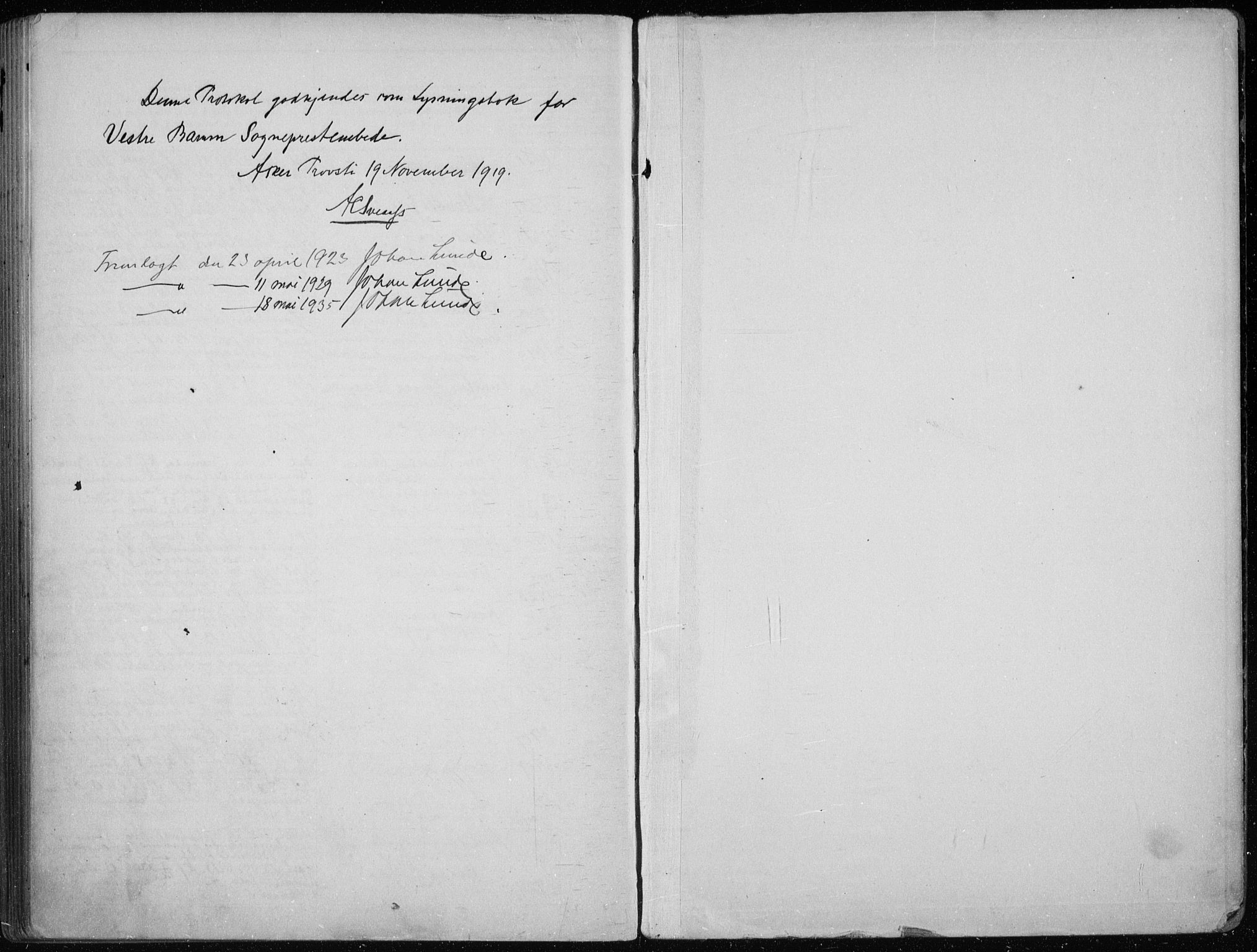 Vestre Bærum prestekontor Kirkebøker, AV/SAO-A-10209a/H/L0001: Banns register no. 1, 1919-1941