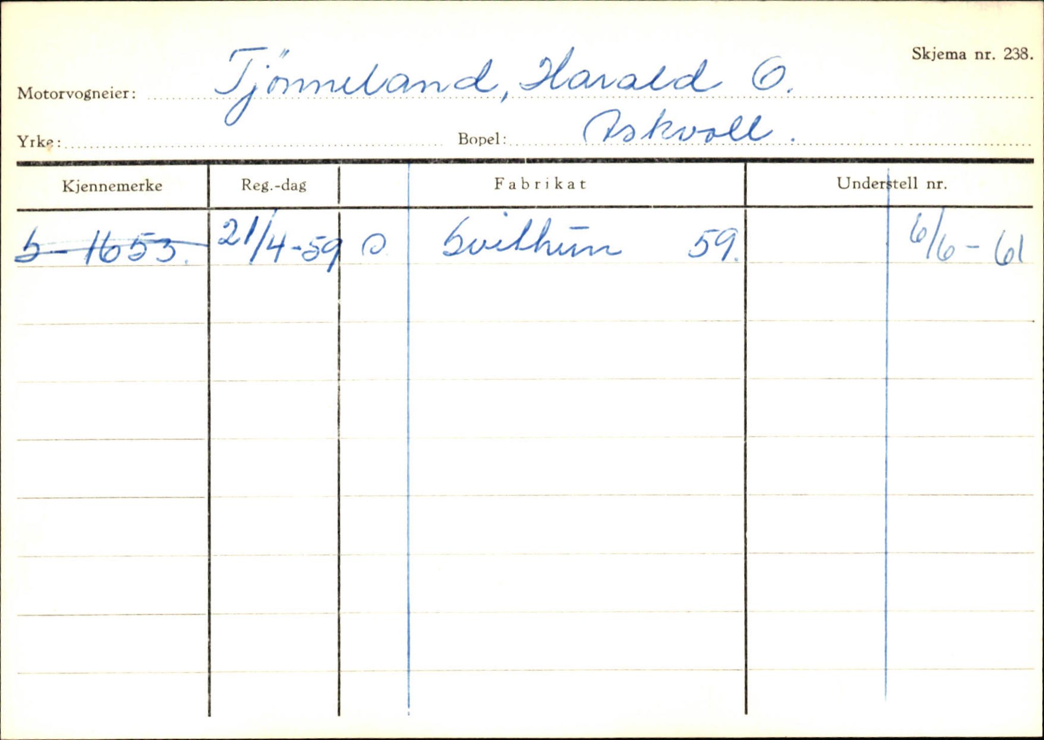 Statens vegvesen, Sogn og Fjordane vegkontor, AV/SAB-A-5301/4/F/L0132: Eigarregister Askvoll A-Å. Balestrand A-Å, 1945-1975, p. 1358