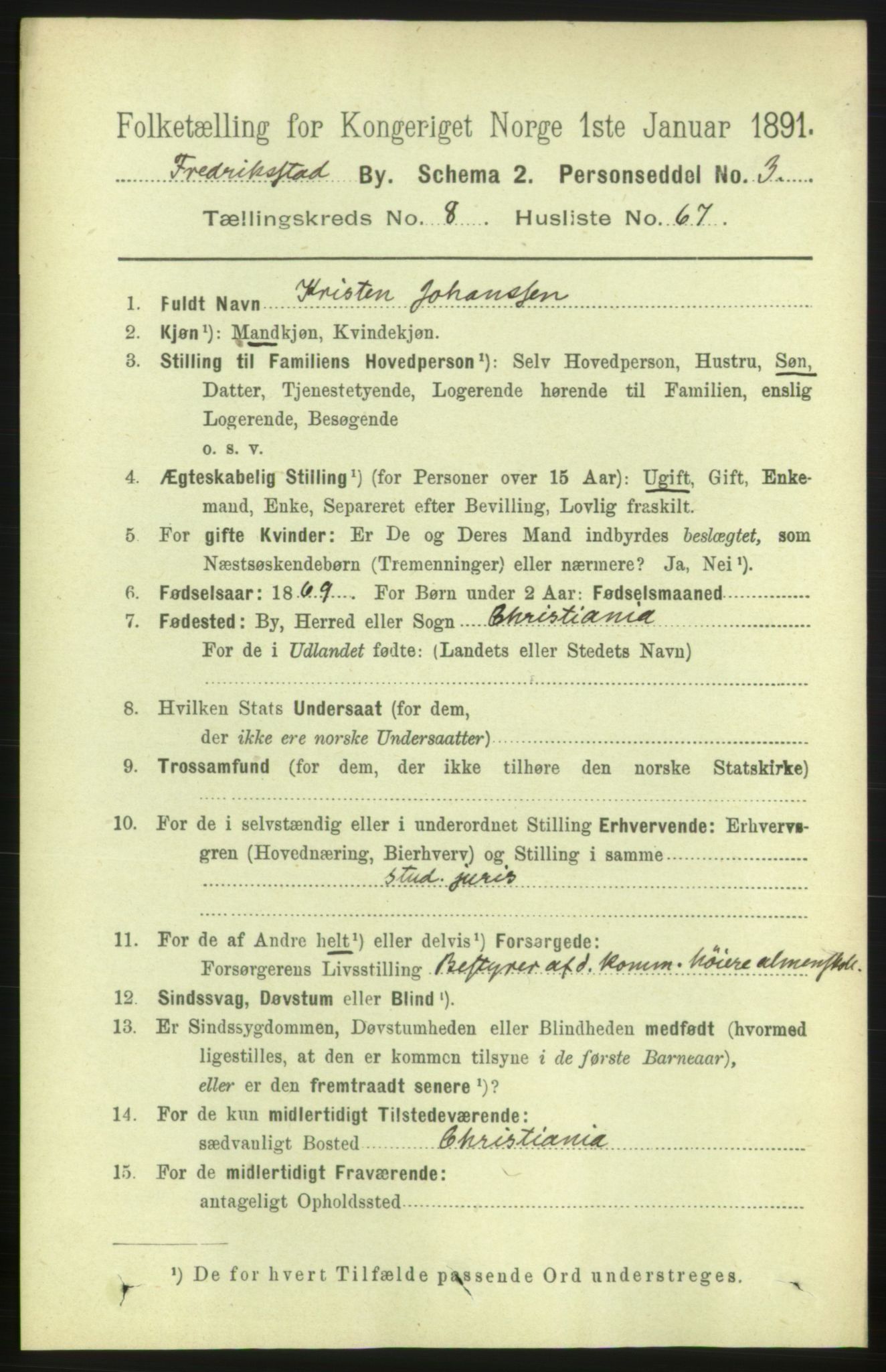 RA, 1891 census for 0103 Fredrikstad, 1891, p. 10261