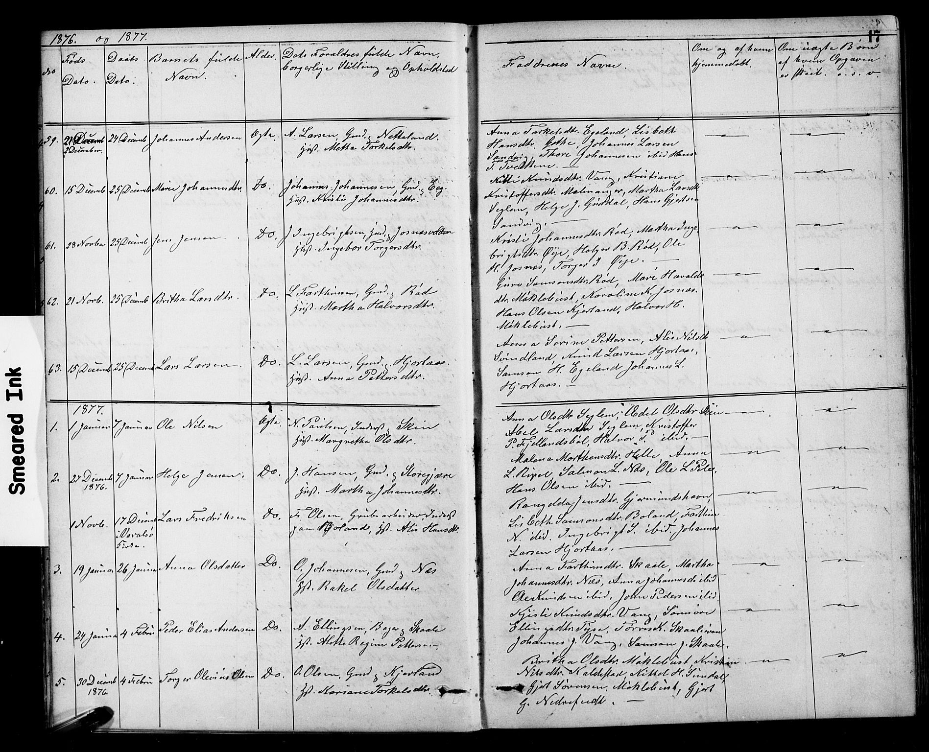 Kvinnherad sokneprestembete, SAB/A-76401/H/Hab: Parish register (copy) no. A 2, 1873-1900, p. 17