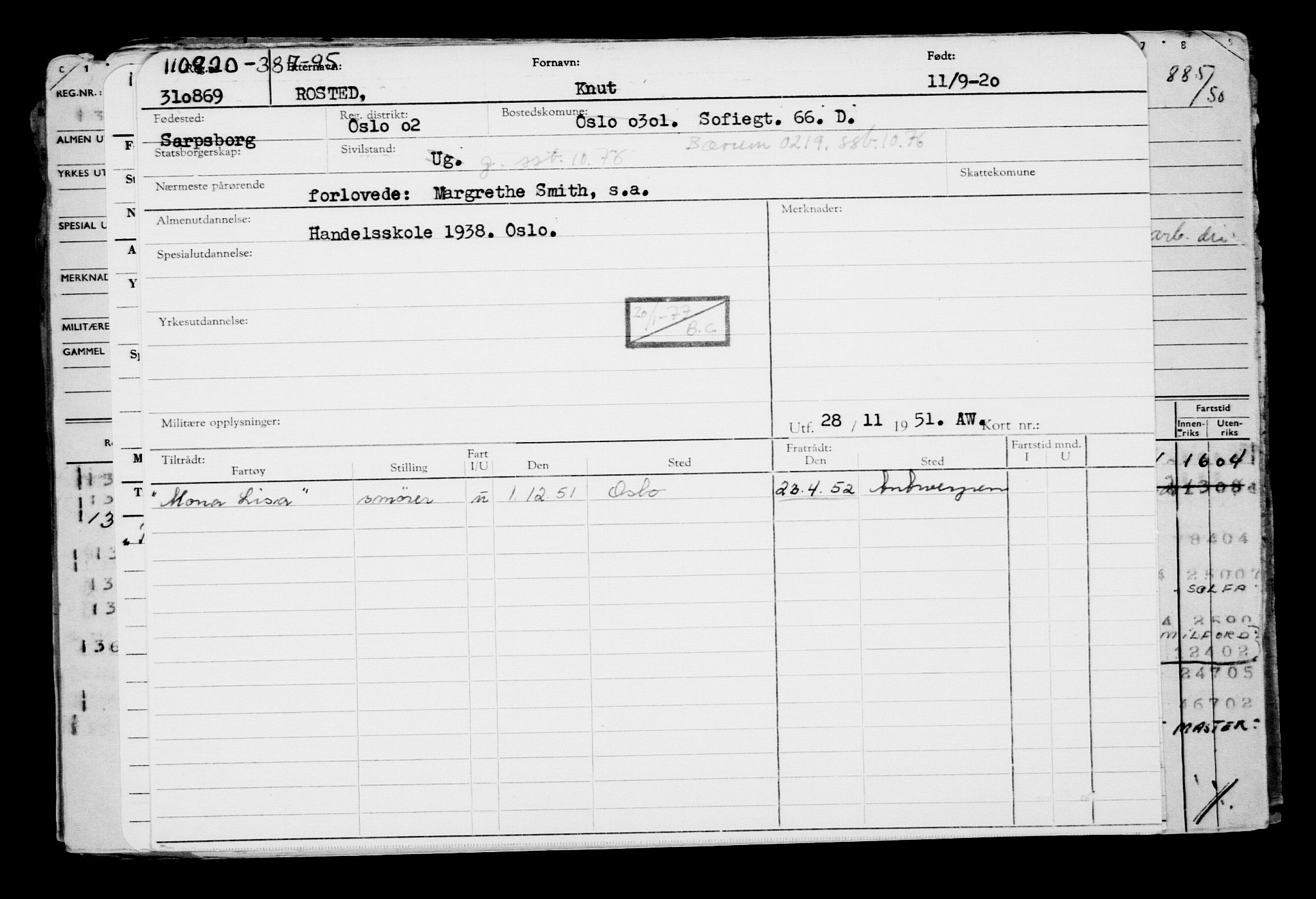 Direktoratet for sjømenn, AV/RA-S-3545/G/Gb/L0185: Hovedkort, 1920, p. 257