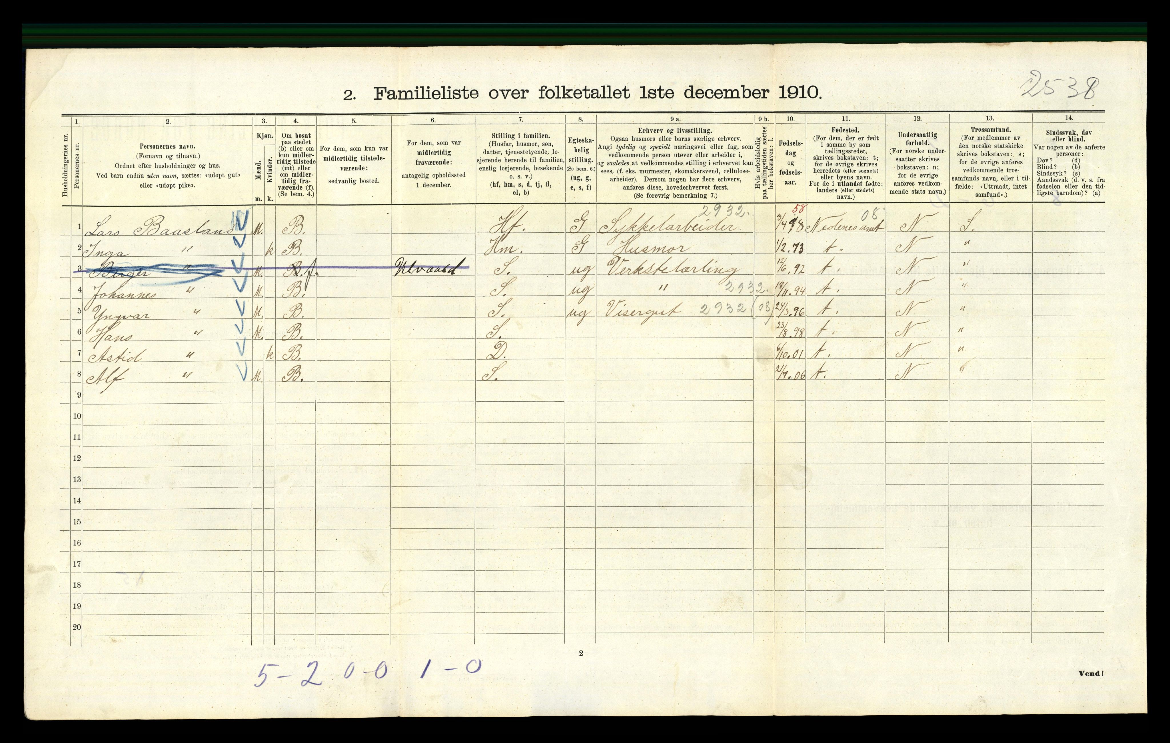 RA, 1910 census for Kristiania, 1910, p. 4616