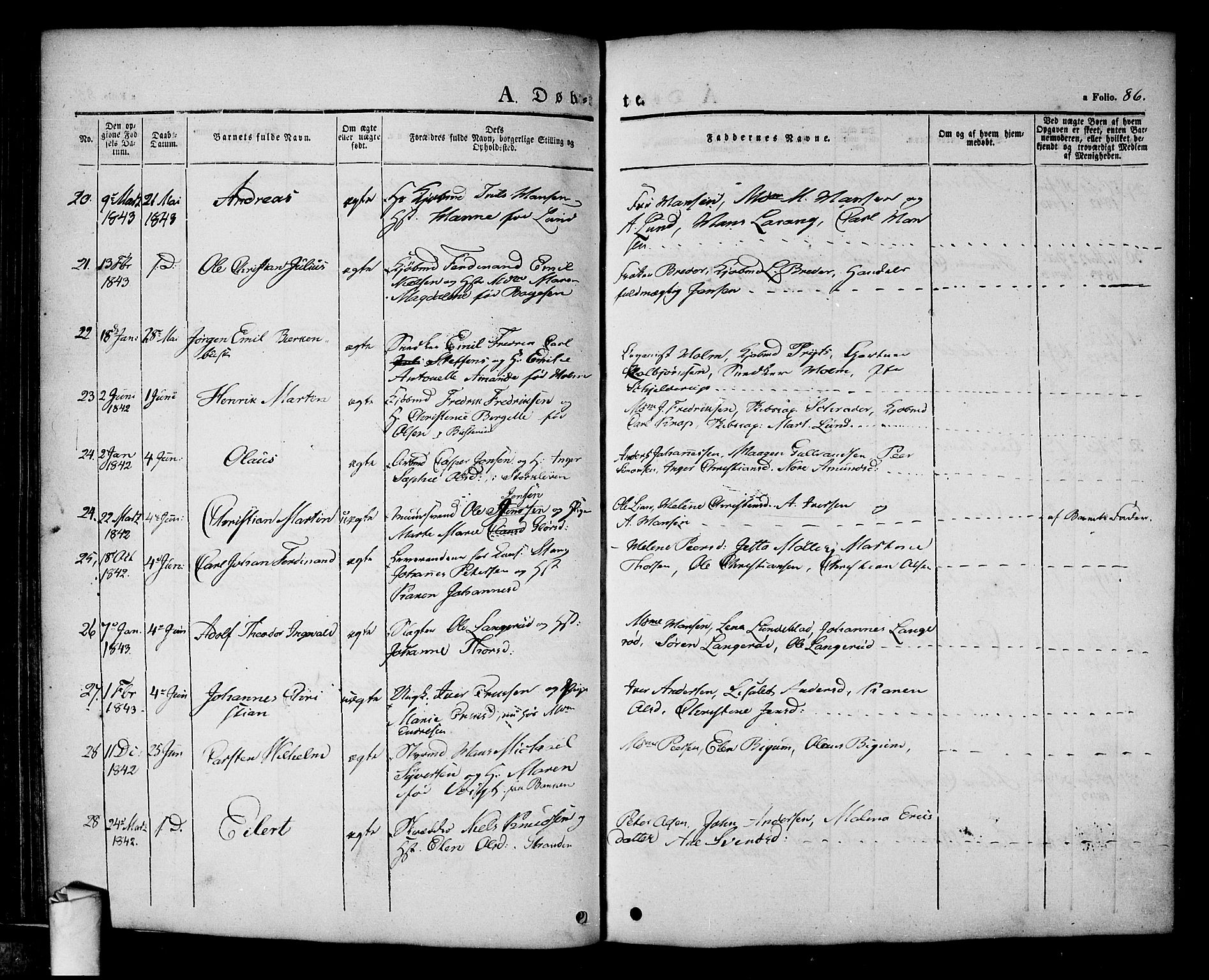 Halden prestekontor Kirkebøker, AV/SAO-A-10909/F/Fa/L0005: Parish register (official) no. I 5, 1834-1845, p. 86