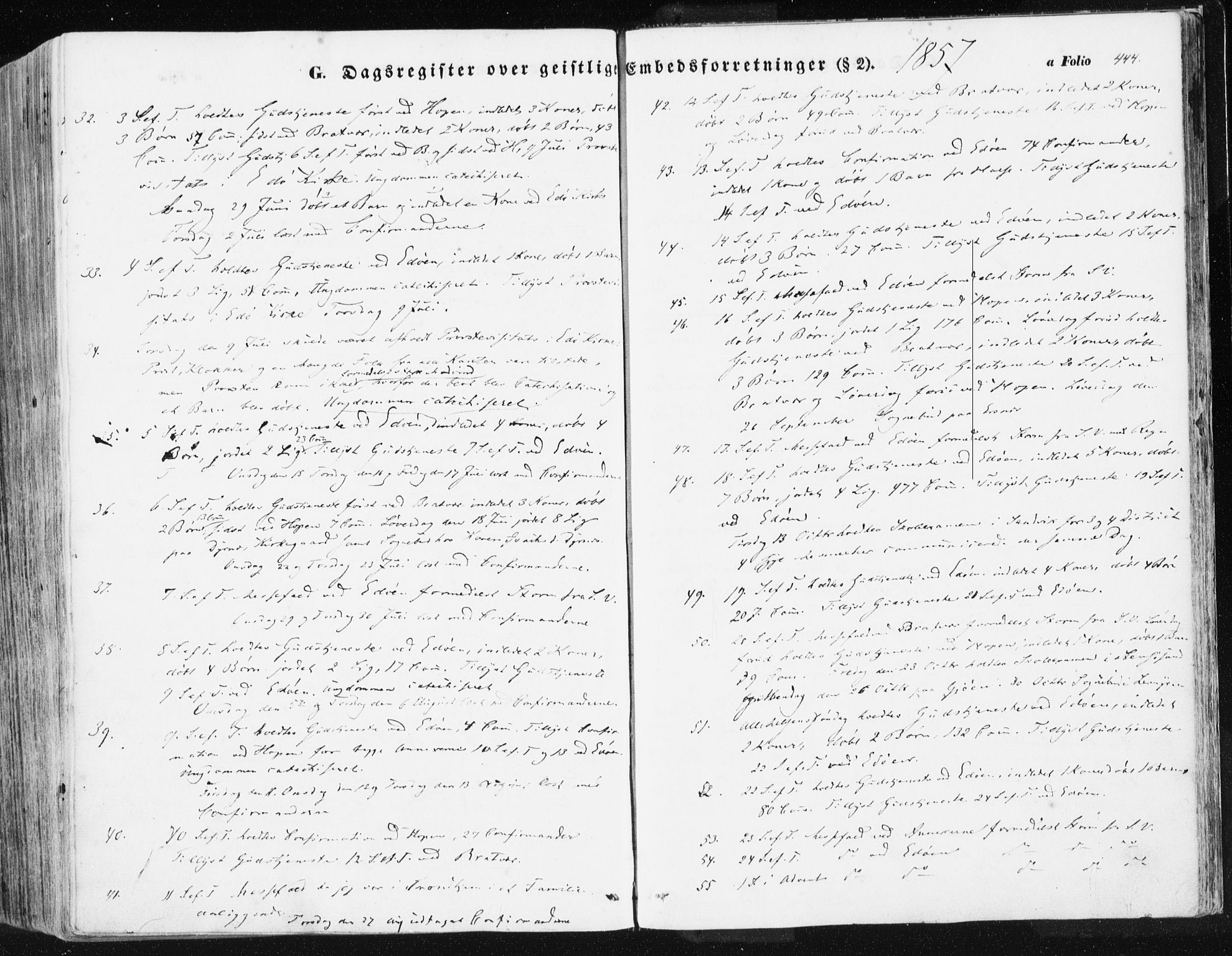 Ministerialprotokoller, klokkerbøker og fødselsregistre - Møre og Romsdal, AV/SAT-A-1454/581/L0937: Parish register (official) no. 581A05, 1853-1872, p. 444