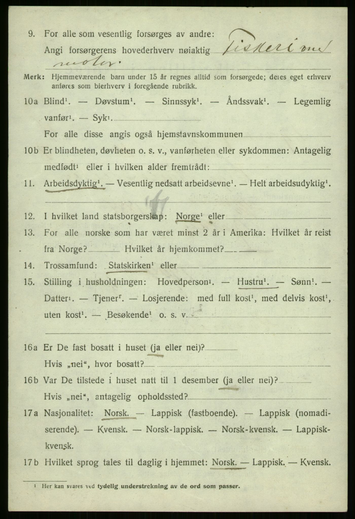 SATØ, 1920 census for Bjarkøy, 1920, p. 2036