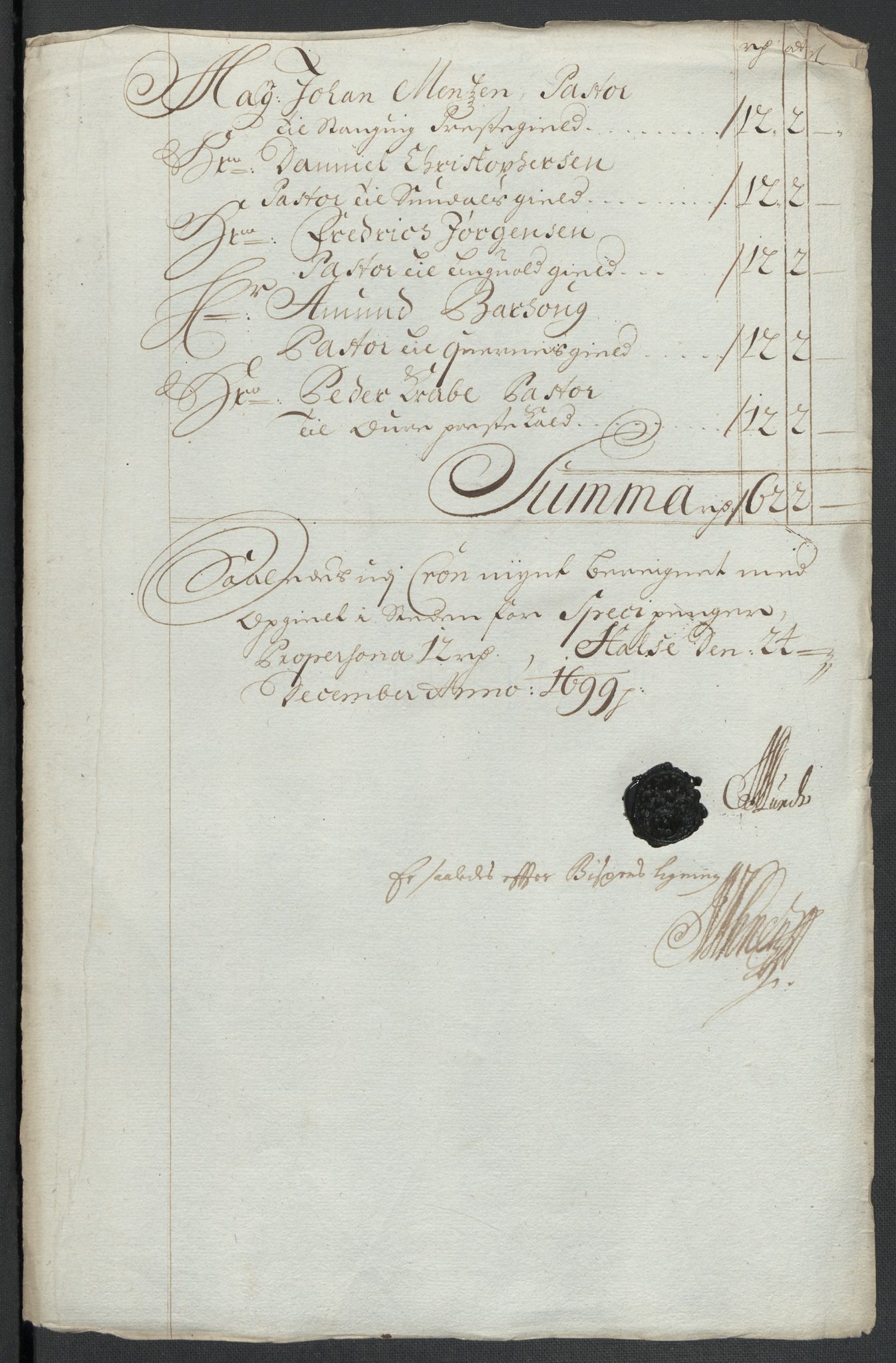 Rentekammeret inntil 1814, Reviderte regnskaper, Fogderegnskap, AV/RA-EA-4092/R56/L3738: Fogderegnskap Nordmøre, 1699, p. 77