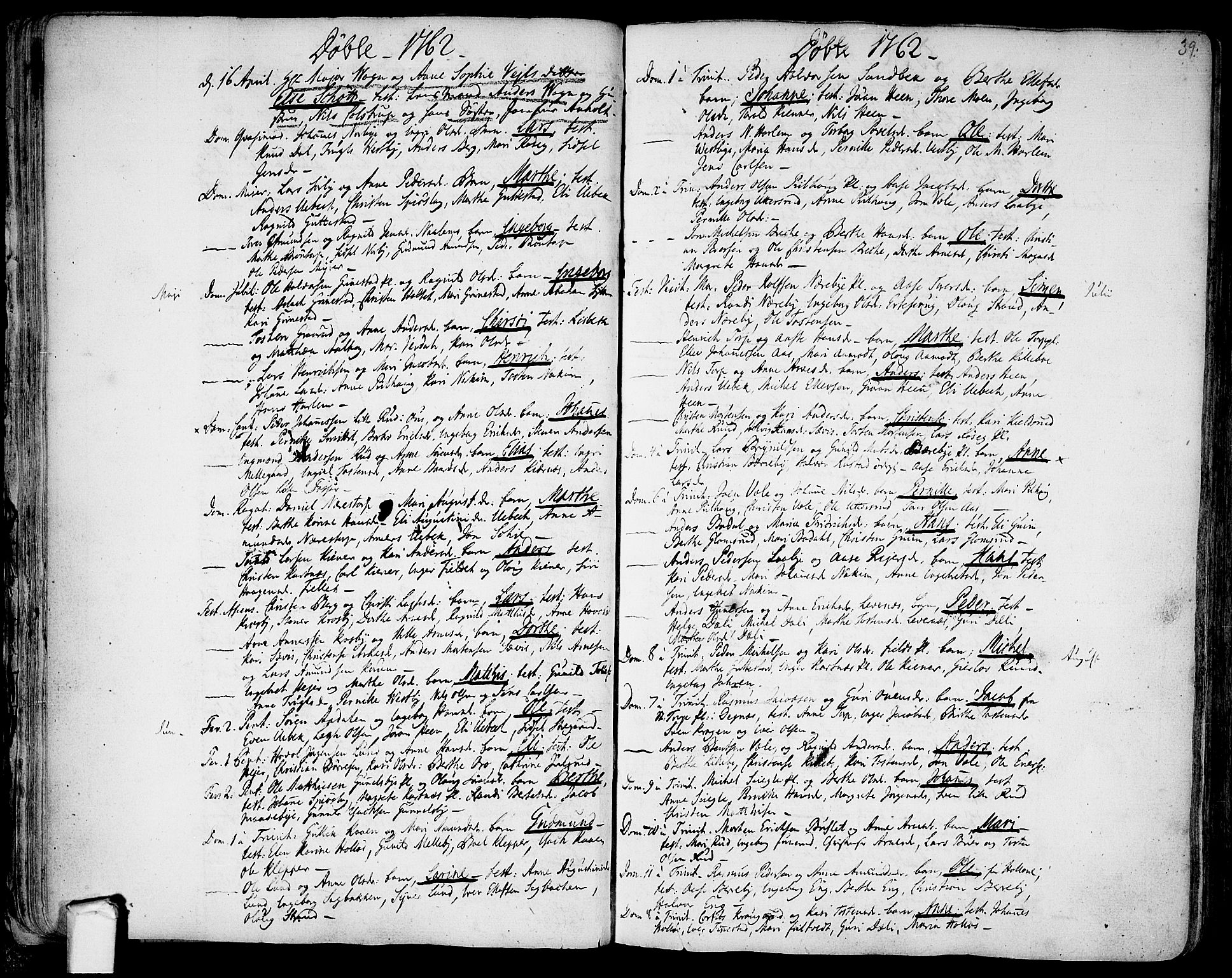 Rakkestad prestekontor Kirkebøker, SAO/A-2008/F/Fa/L0003: Parish register (official) no. I 3, 1752-1777, p. 39