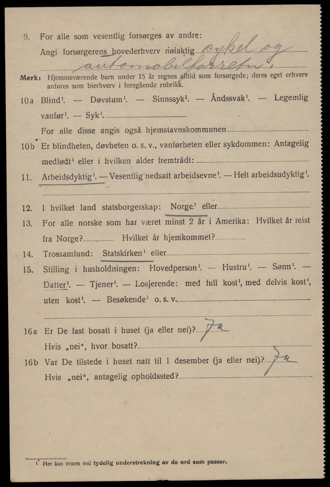 SAST, 1920 census for Stavanger, 1920, p. 113257