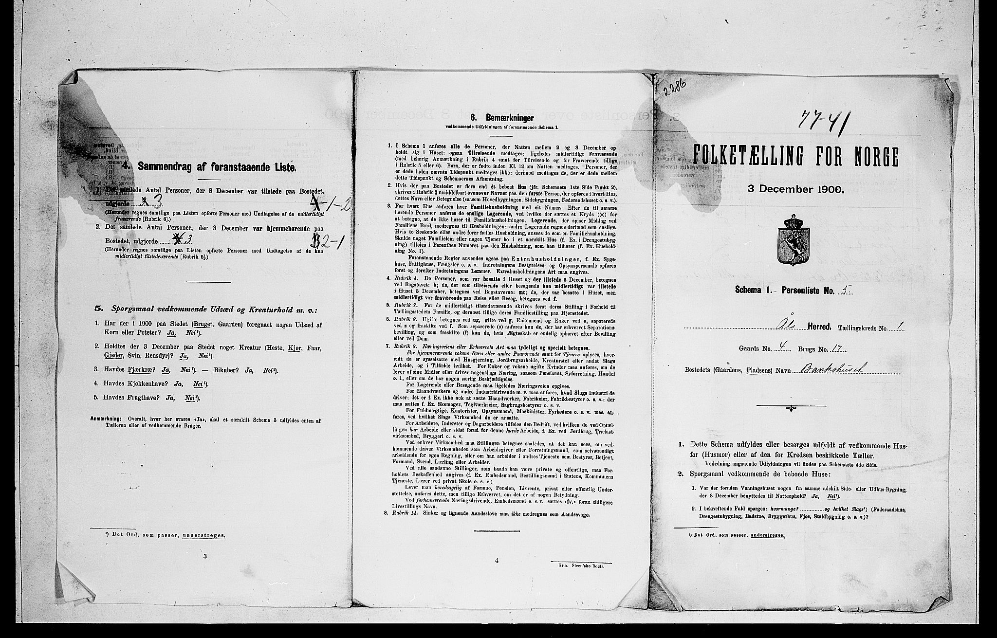 RA, 1900 census for Ål, 1900, p. 42