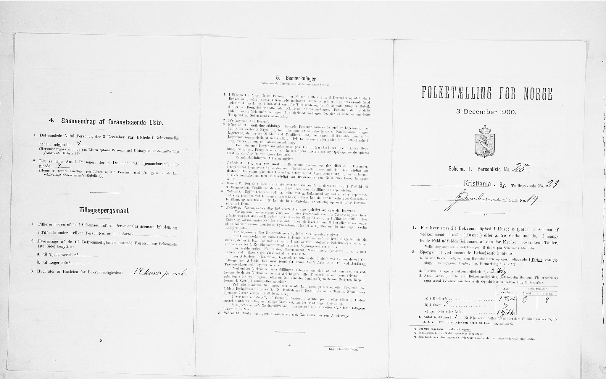 SAO, 1900 census for Kristiania, 1900, p. 102438