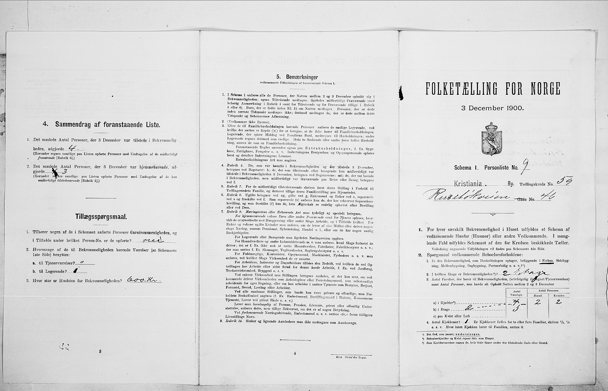 SAO, 1900 census for Kristiania, 1900, p. 76745