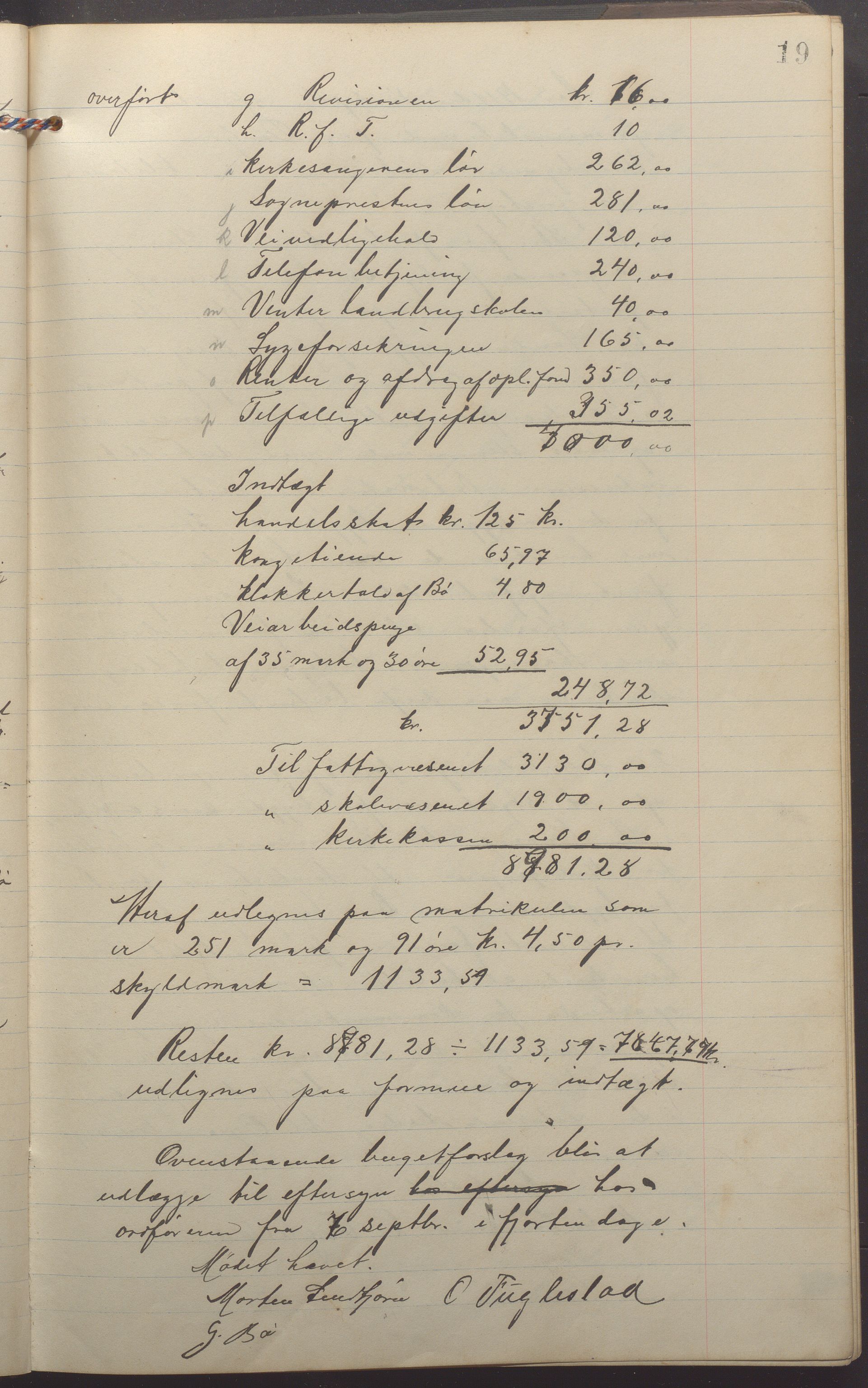 Ogna kommune- Formannskapet, IKAR/K-100909/A/L0003: Møtebok, 1910-1918, p. 19a
