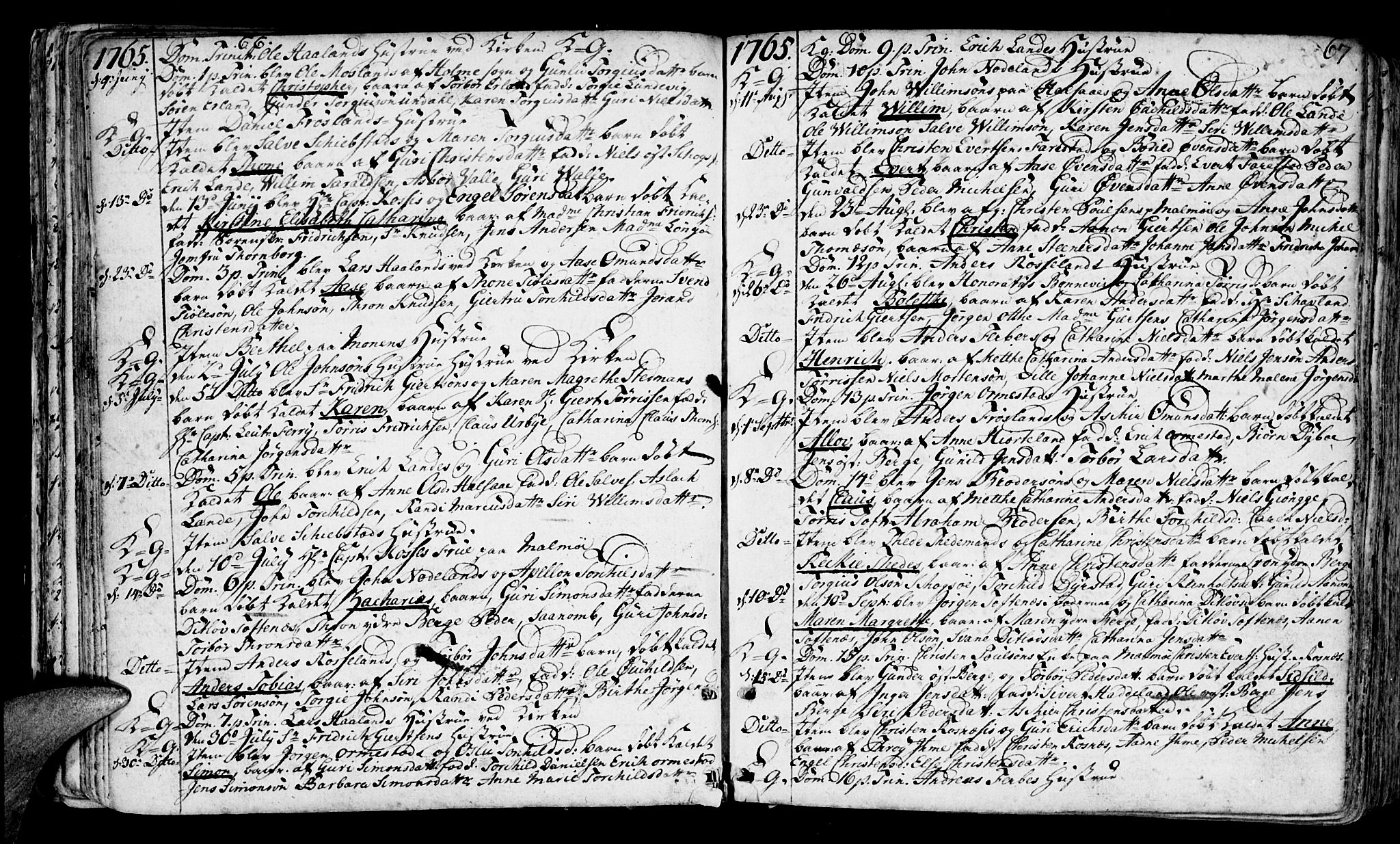 Mandal sokneprestkontor, AV/SAK-1111-0030/F/Fa/Faa/L0003: Parish register (official) no. A 3, 1748-1794, p. 66-67