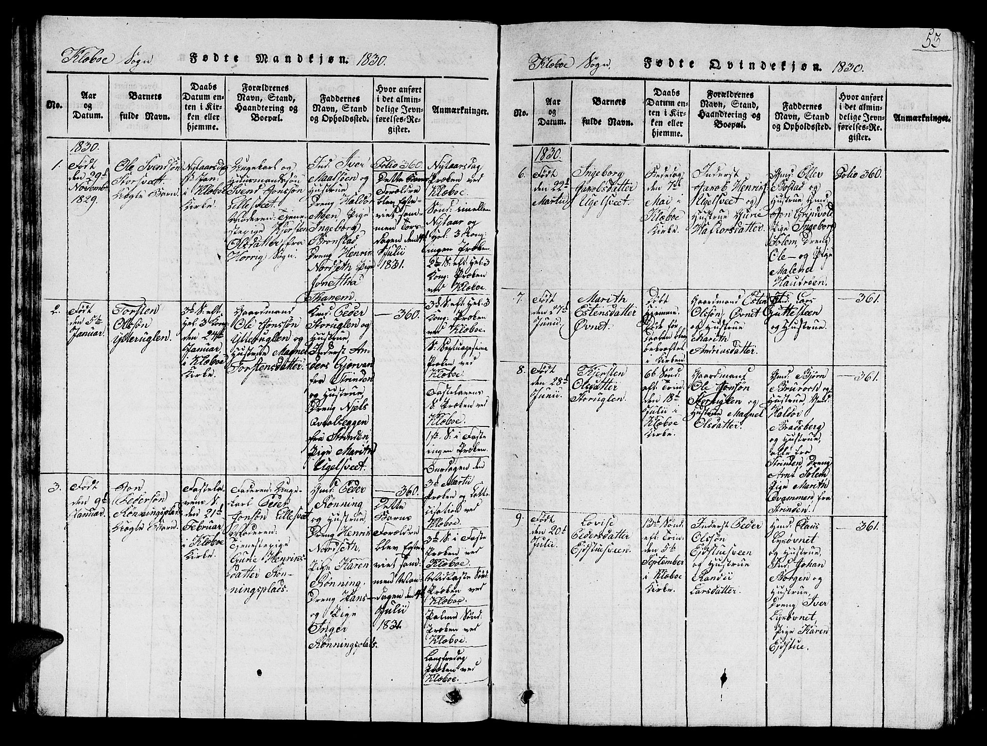 Ministerialprotokoller, klokkerbøker og fødselsregistre - Sør-Trøndelag, SAT/A-1456/618/L0450: Parish register (copy) no. 618C01, 1816-1865, p. 53