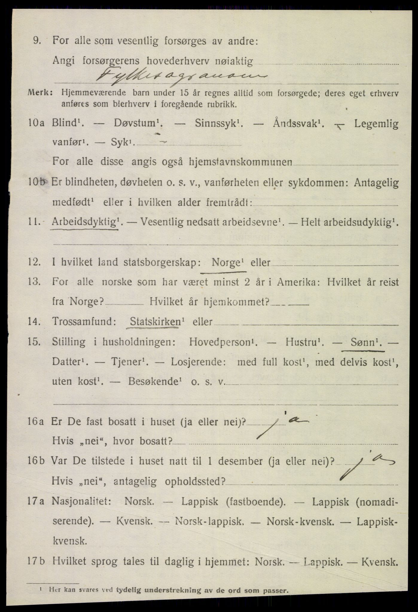 SAT, 1920 census for Rødøy, 1920, p. 6499