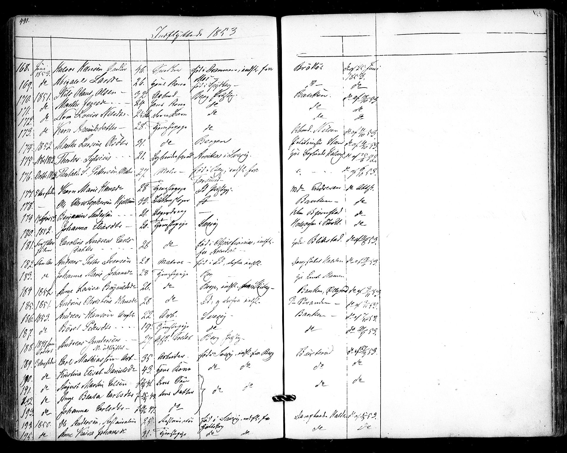 Halden prestekontor Kirkebøker, AV/SAO-A-10909/F/Fa/L0006: Parish register (official) no. I 6, 1845-1856, p. 491