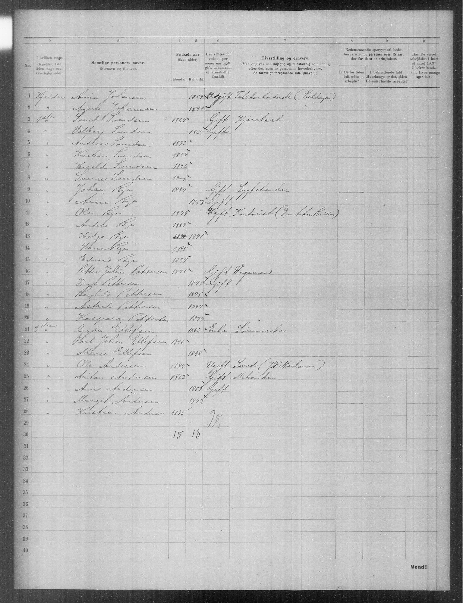 OBA, Municipal Census 1903 for Kristiania, 1903, p. 11330