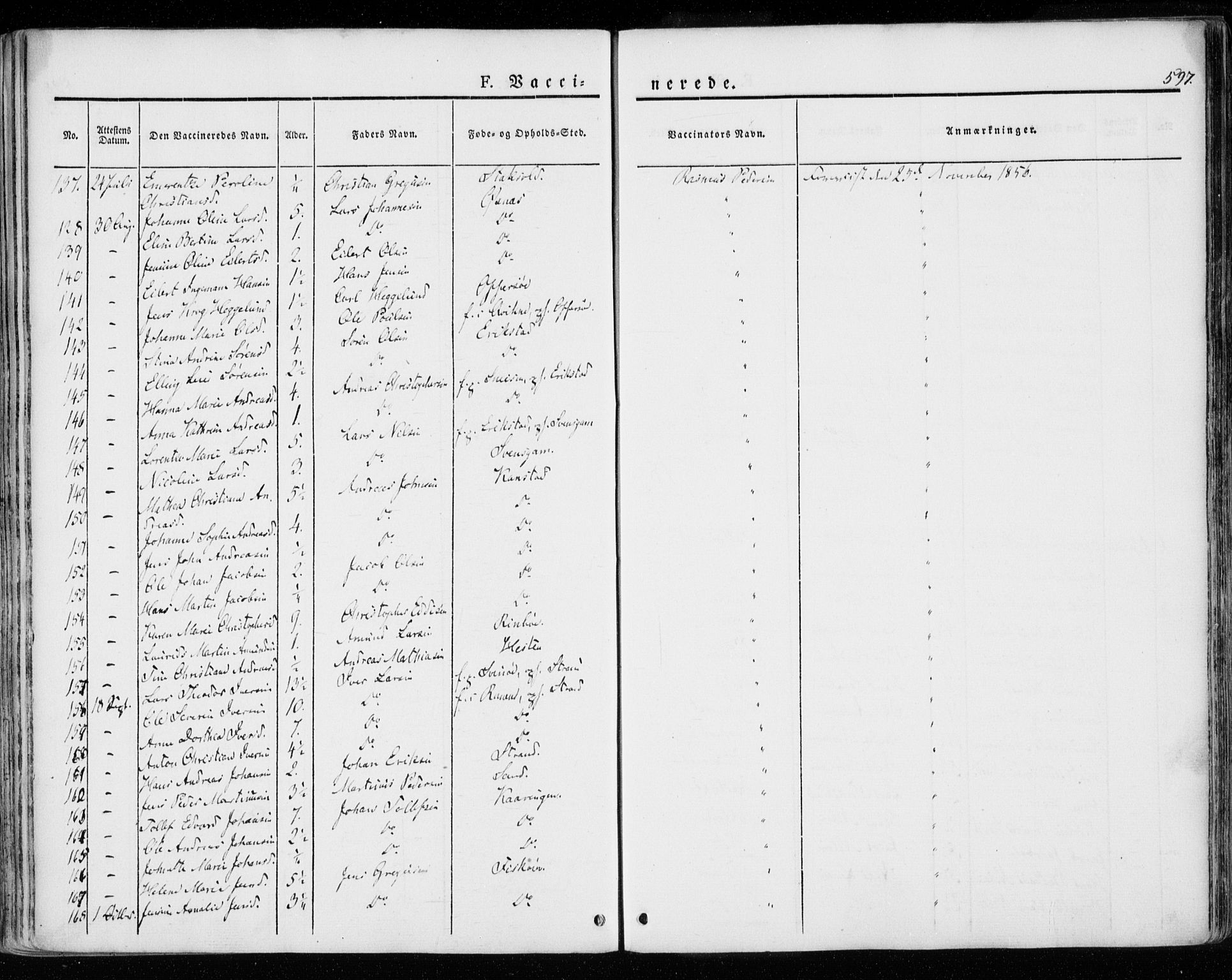 Ministerialprotokoller, klokkerbøker og fødselsregistre - Nordland, AV/SAT-A-1459/872/L1033: Parish register (official) no. 872A08, 1840-1863, p. 597