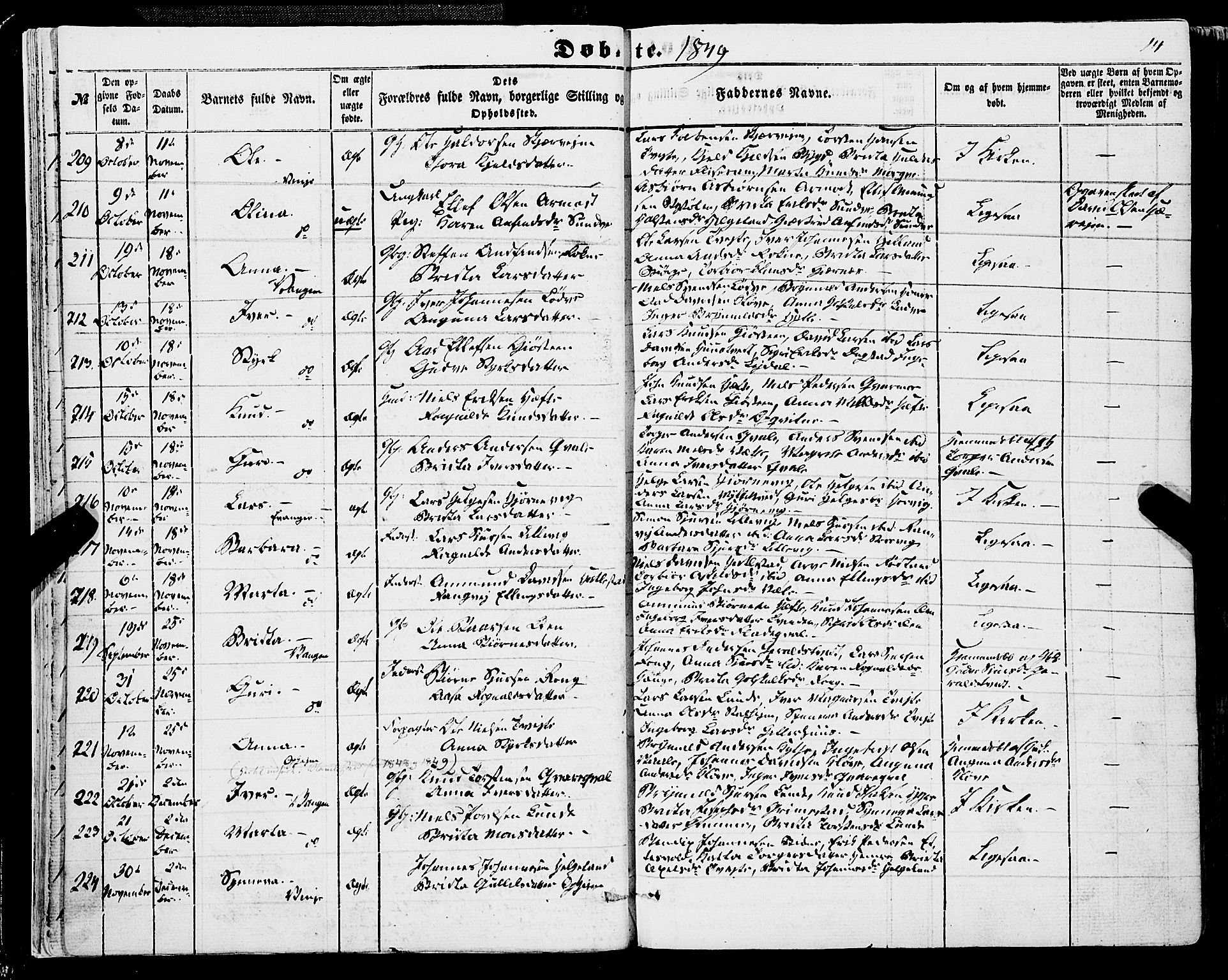 Voss sokneprestembete, SAB/A-79001/H/Haa: Parish register (official) no. A 16, 1849-1863, p. 14
