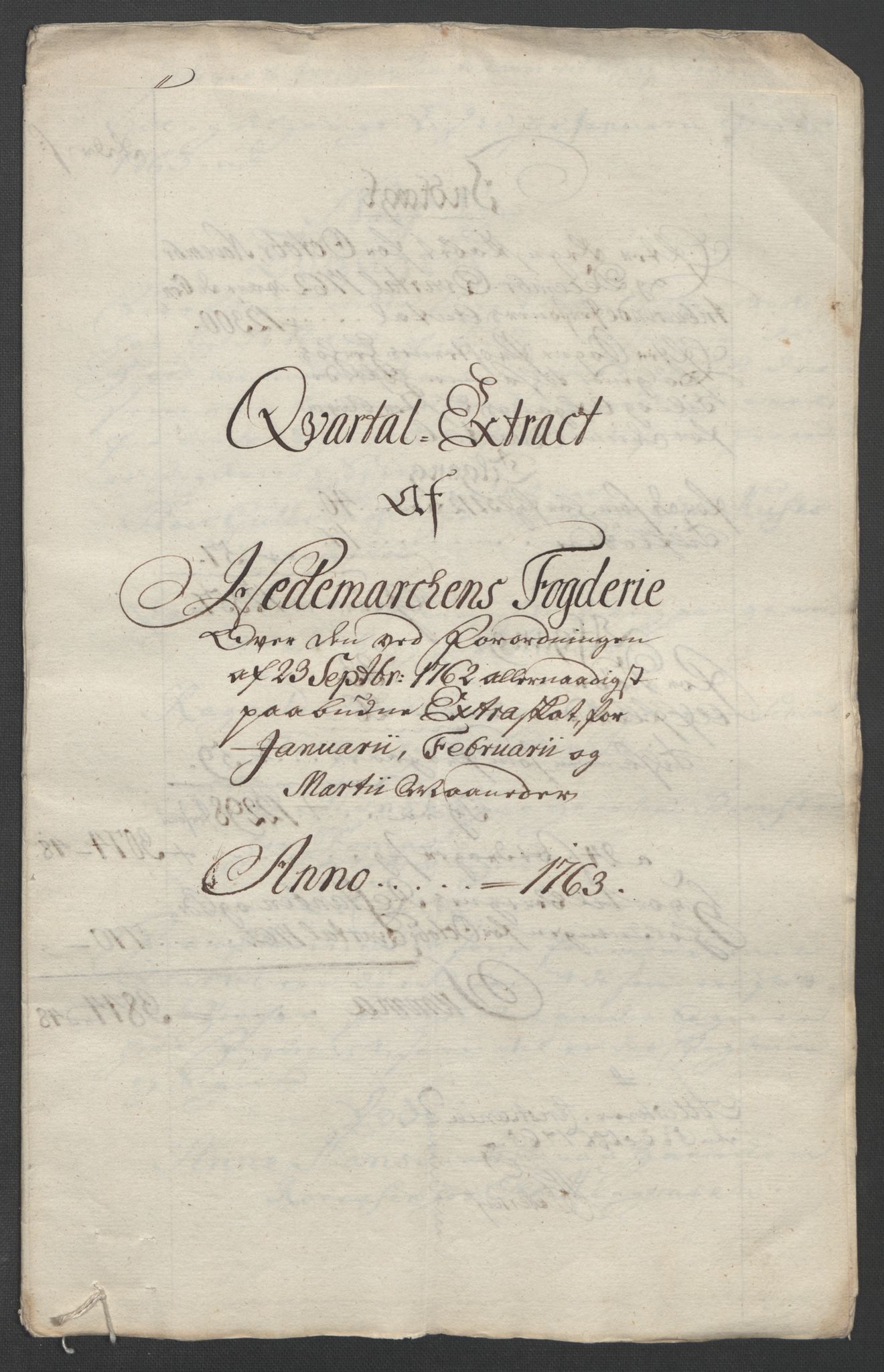 Rentekammeret inntil 1814, Reviderte regnskaper, Fogderegnskap, AV/RA-EA-4092/R16/L1147: Ekstraskatten Hedmark, 1763-1764, p. 23