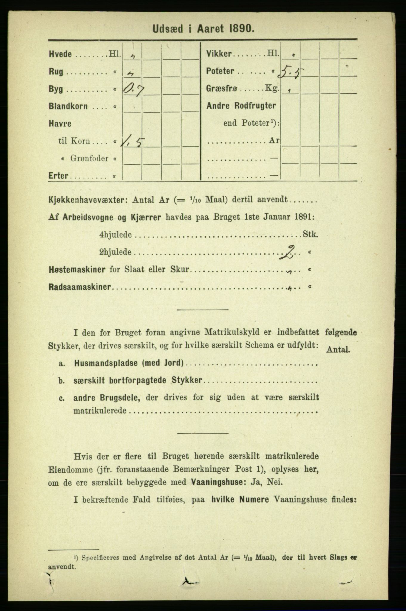 RA, 1891 census for 1654 Leinstrand, 1891, p. 1528