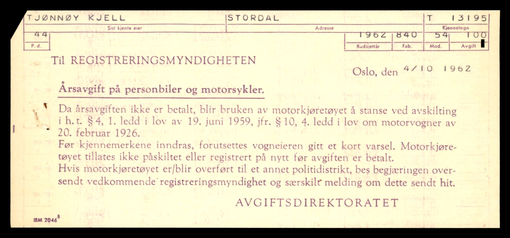 Møre og Romsdal vegkontor - Ålesund trafikkstasjon, AV/SAT-A-4099/F/Fe/L0038: Registreringskort for kjøretøy T 13180 - T 13360, 1927-1998, p. 241