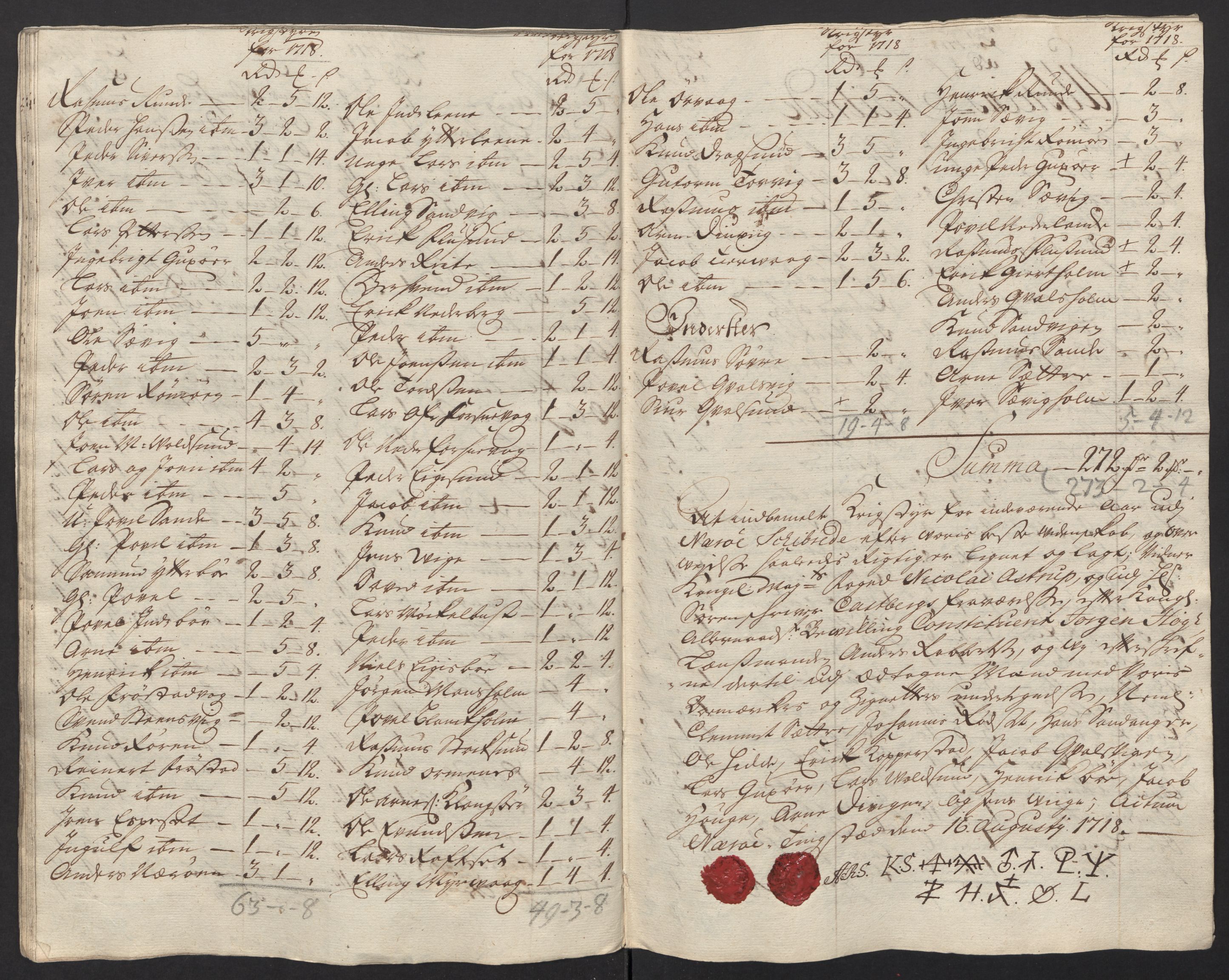 Rentekammeret inntil 1814, Reviderte regnskaper, Fogderegnskap, AV/RA-EA-4092/R54/L3570: Fogderegnskap Sunnmøre, 1718, p. 69