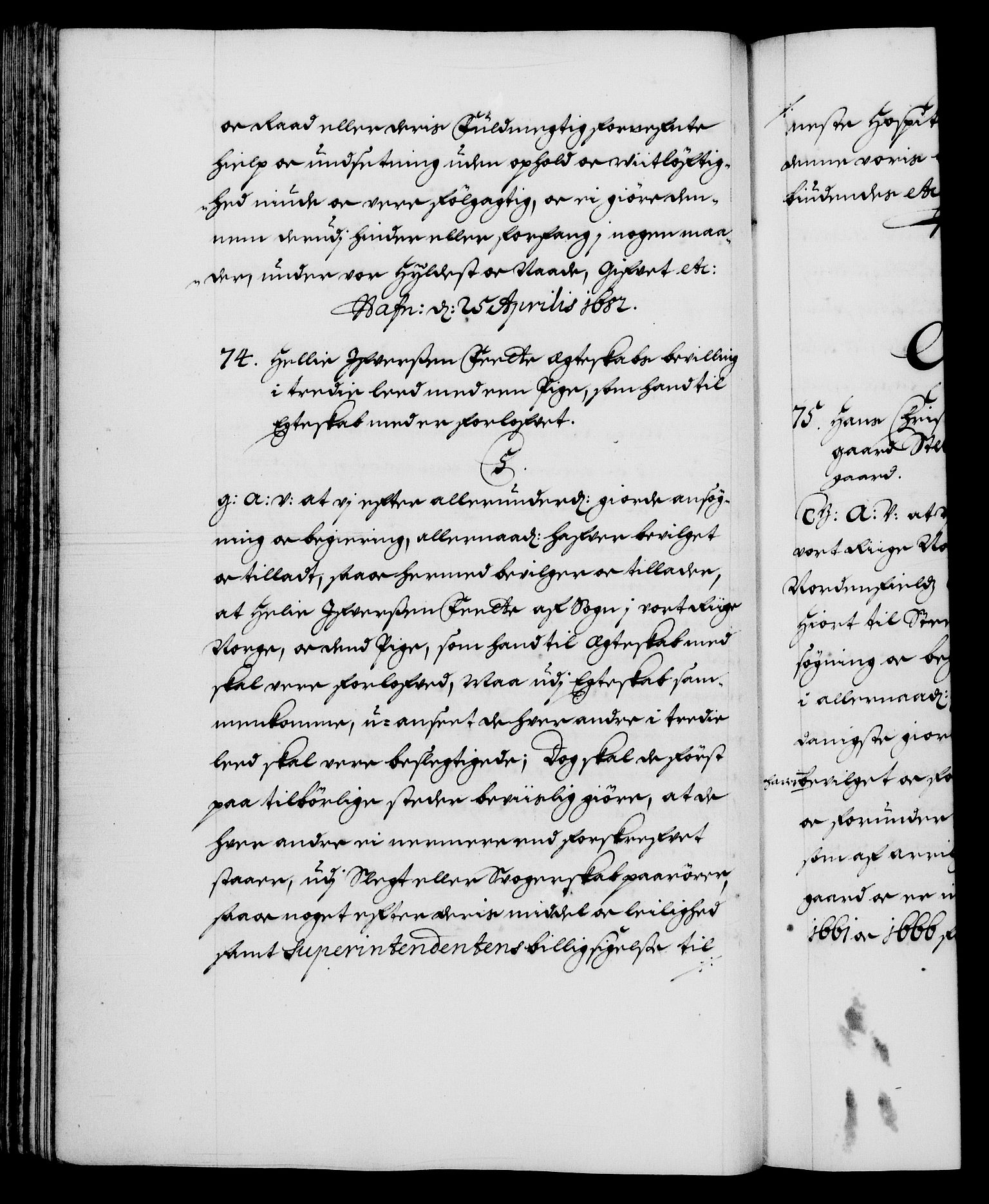 Danske Kanselli 1572-1799, RA/EA-3023/F/Fc/Fca/Fcaa/L0013: Norske registre (mikrofilm), 1681-1684, p. 194b