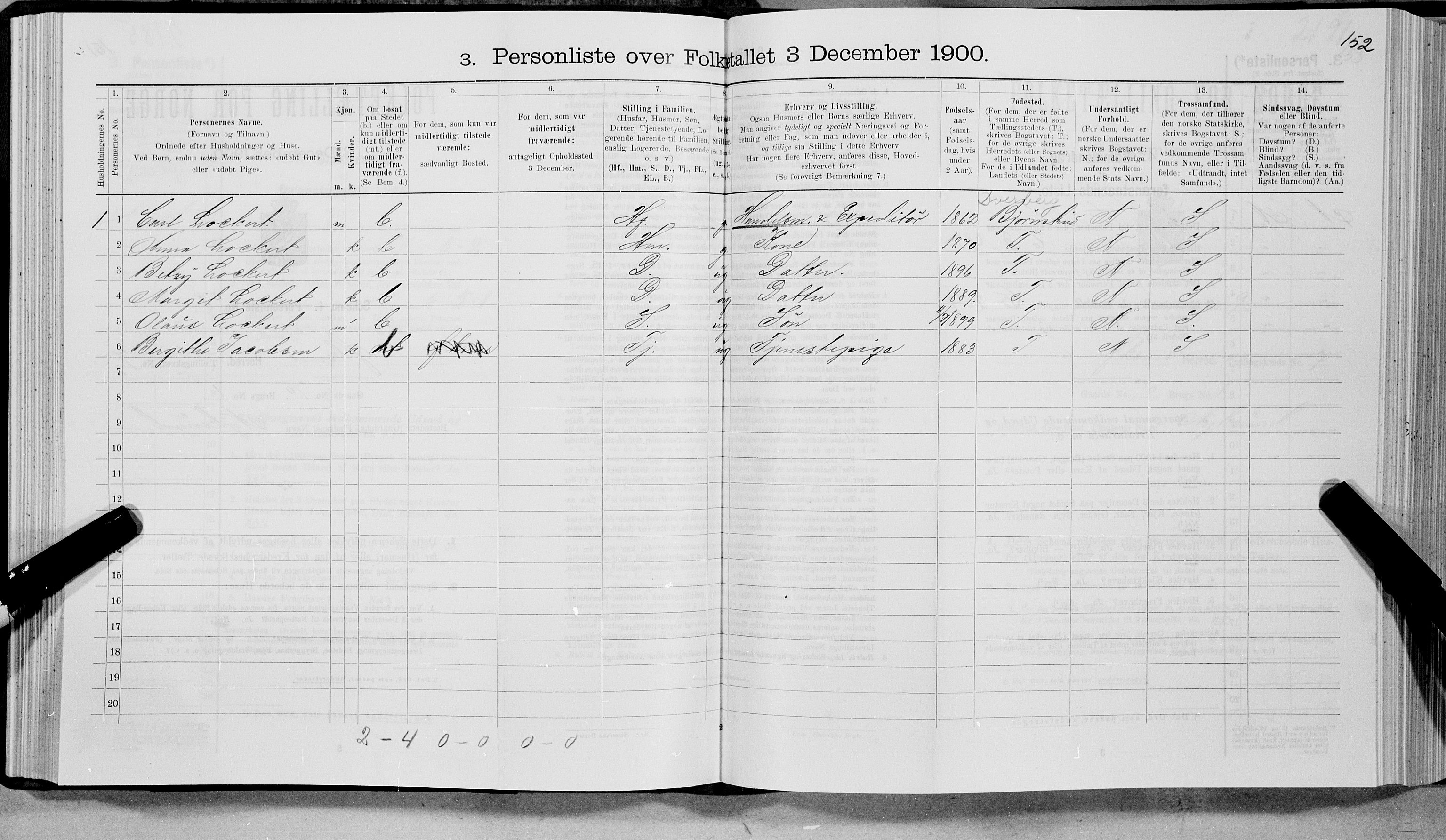 SAT, 1900 census for Øksnes, 1900, p. 560
